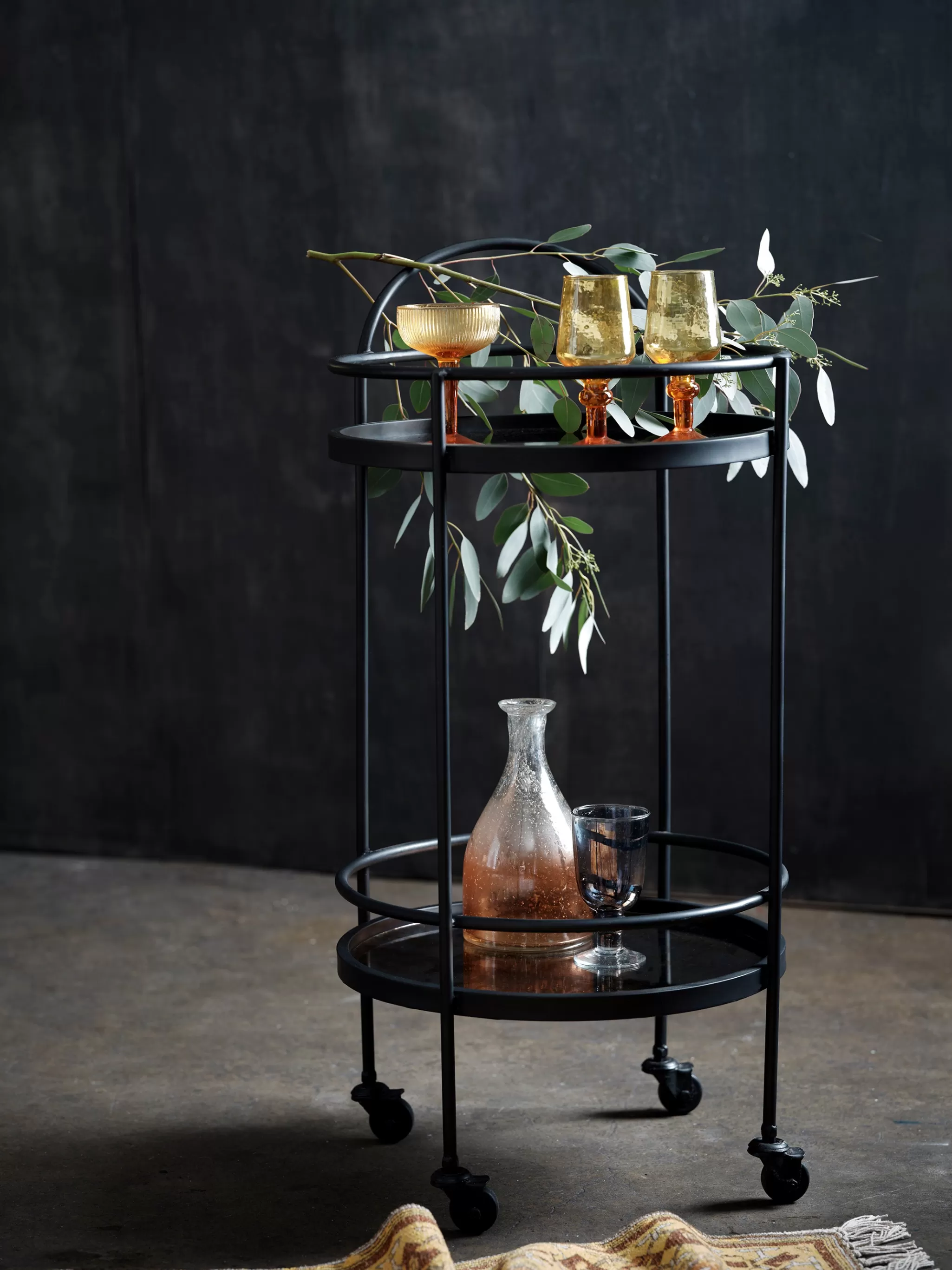 French Connection Home Accessories | Barware^Antique Mirrored Drinks Trolley