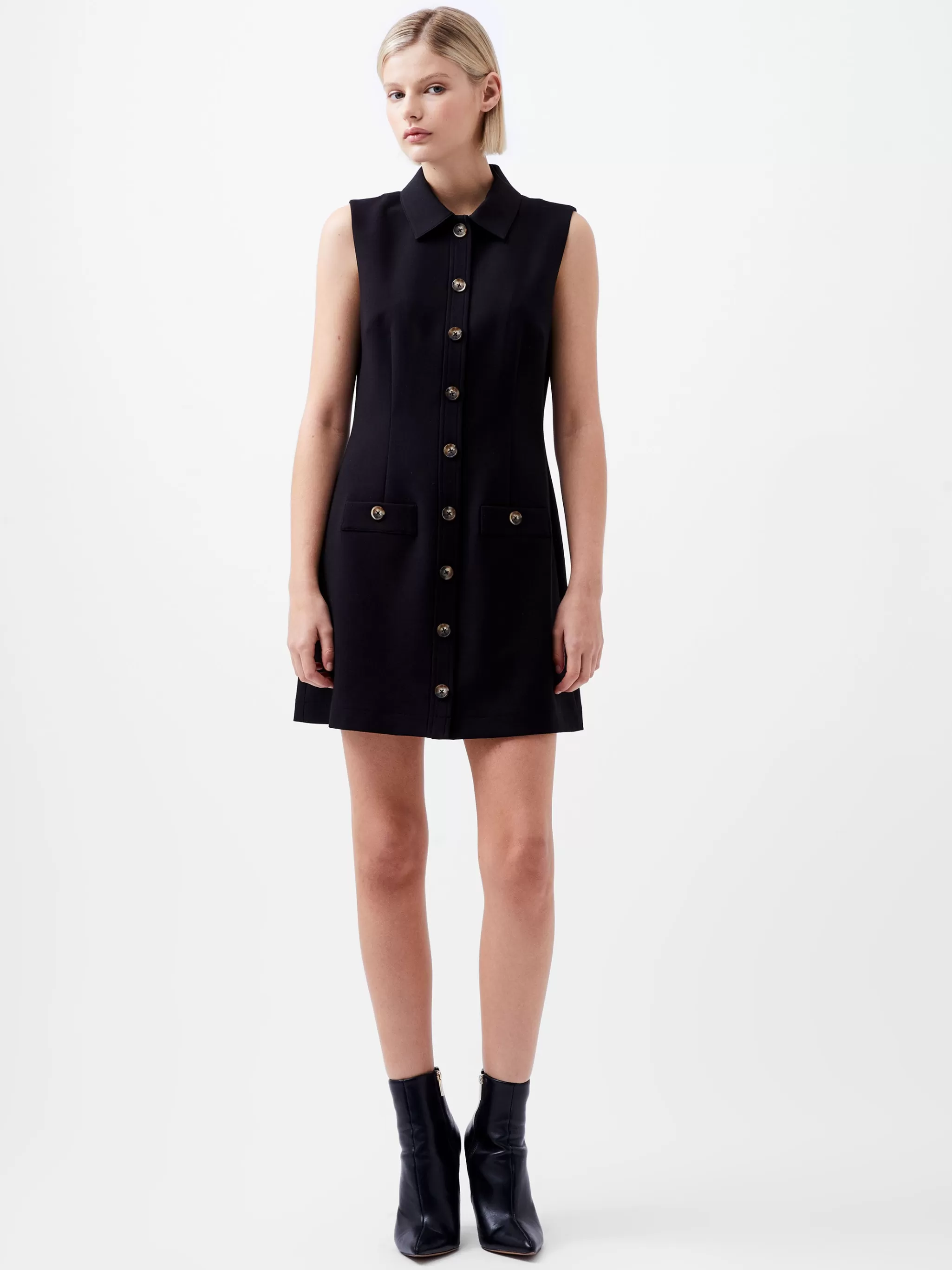 French Connection Dresses | Mini Dresses^Azra Twill Sleeveless Button Mini Dress