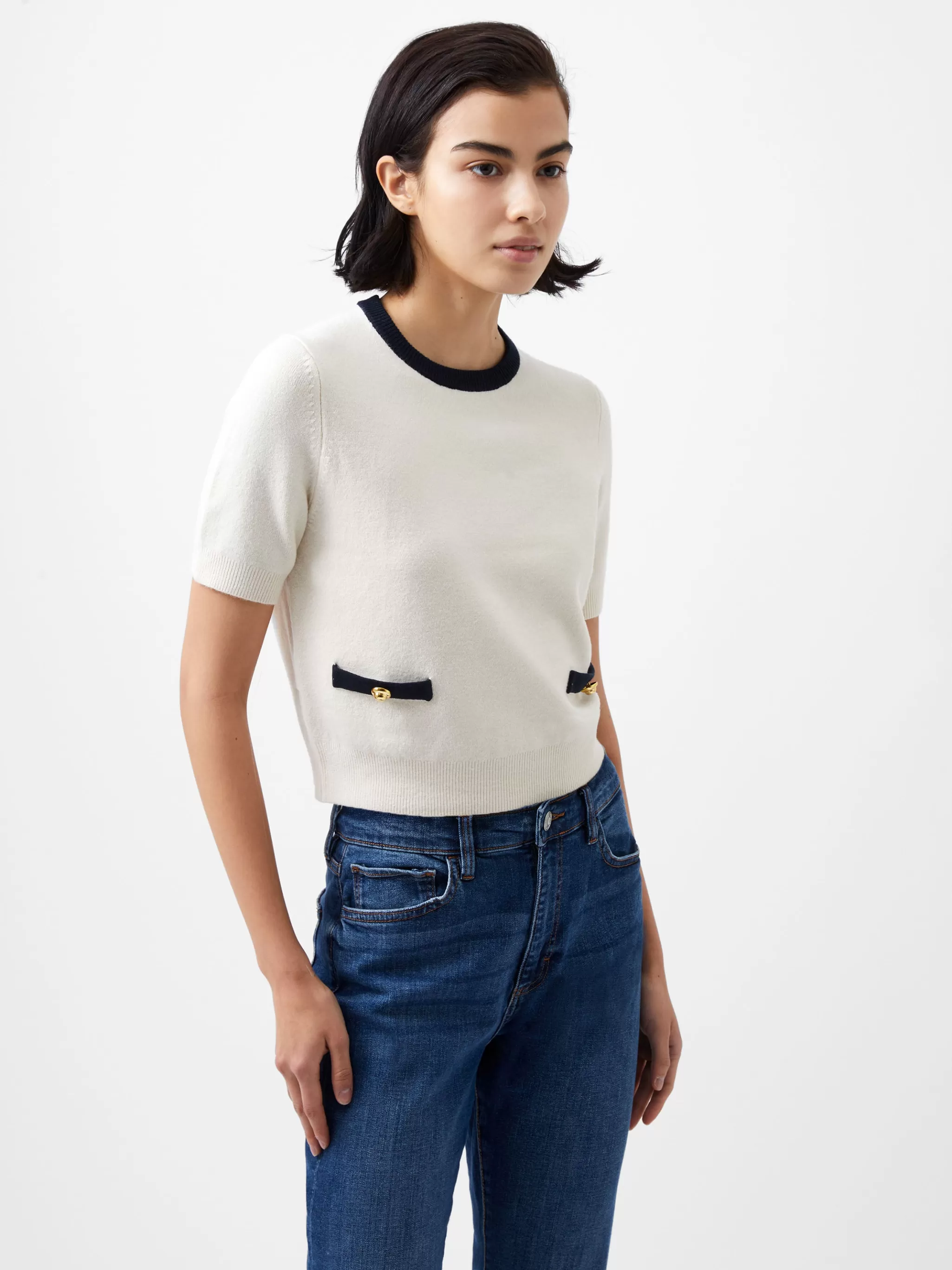 French Connection Jumpers & Cardigans^Babysoft Short Sleeve Top