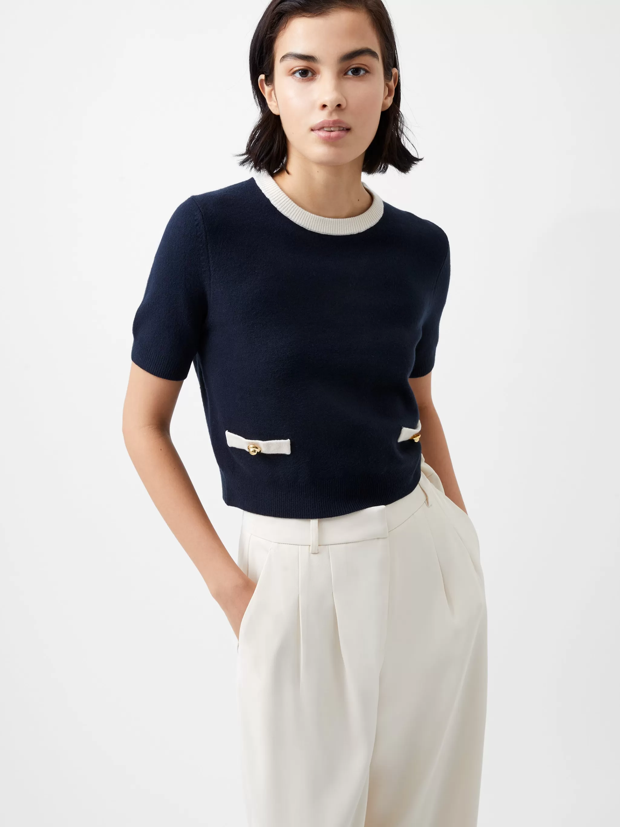 French Connection Jumpers & Cardigans^Babysoft Short Sleeve Top