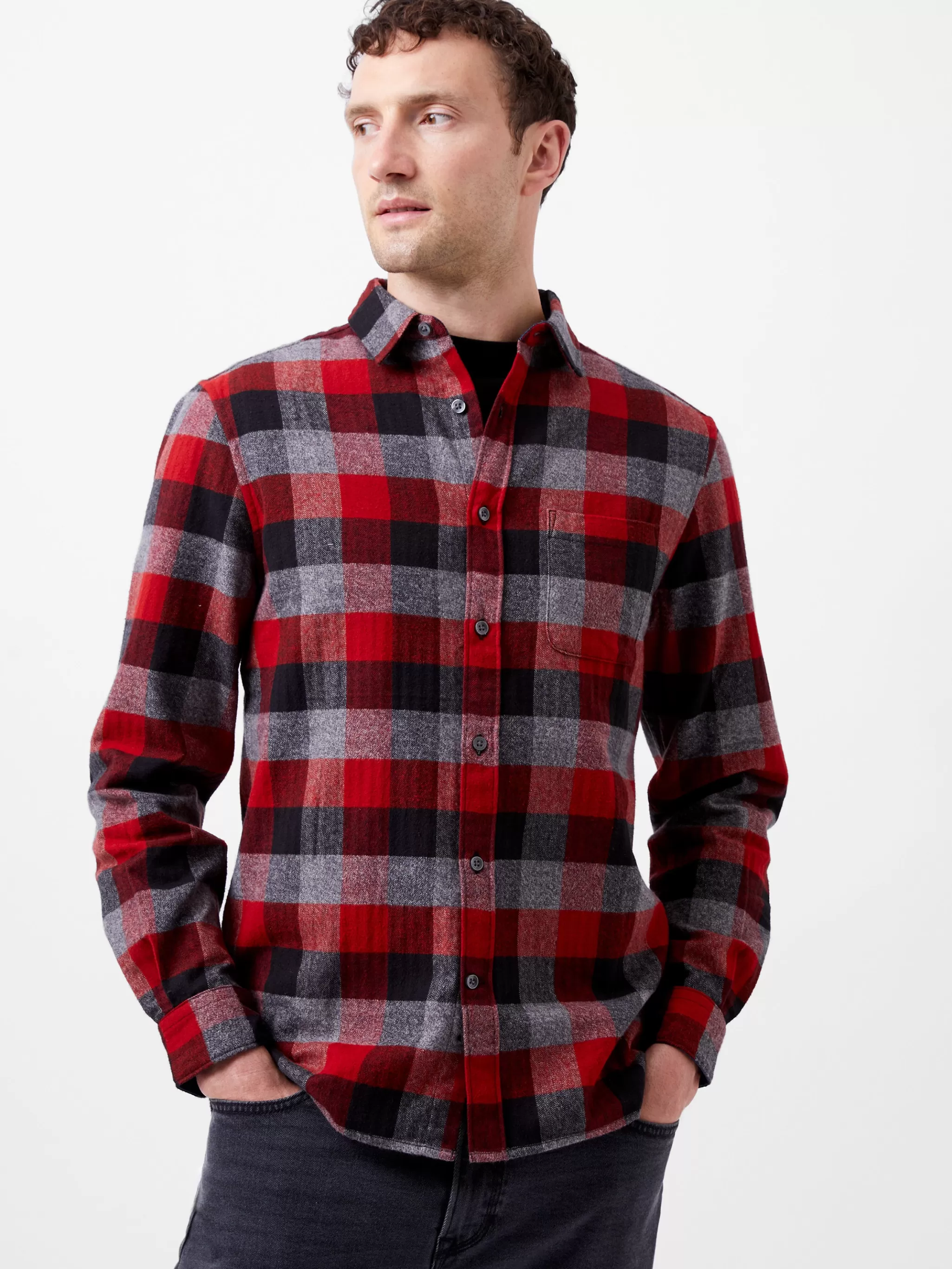 French Connection Shirts^Brushed Flannel Check Shirt