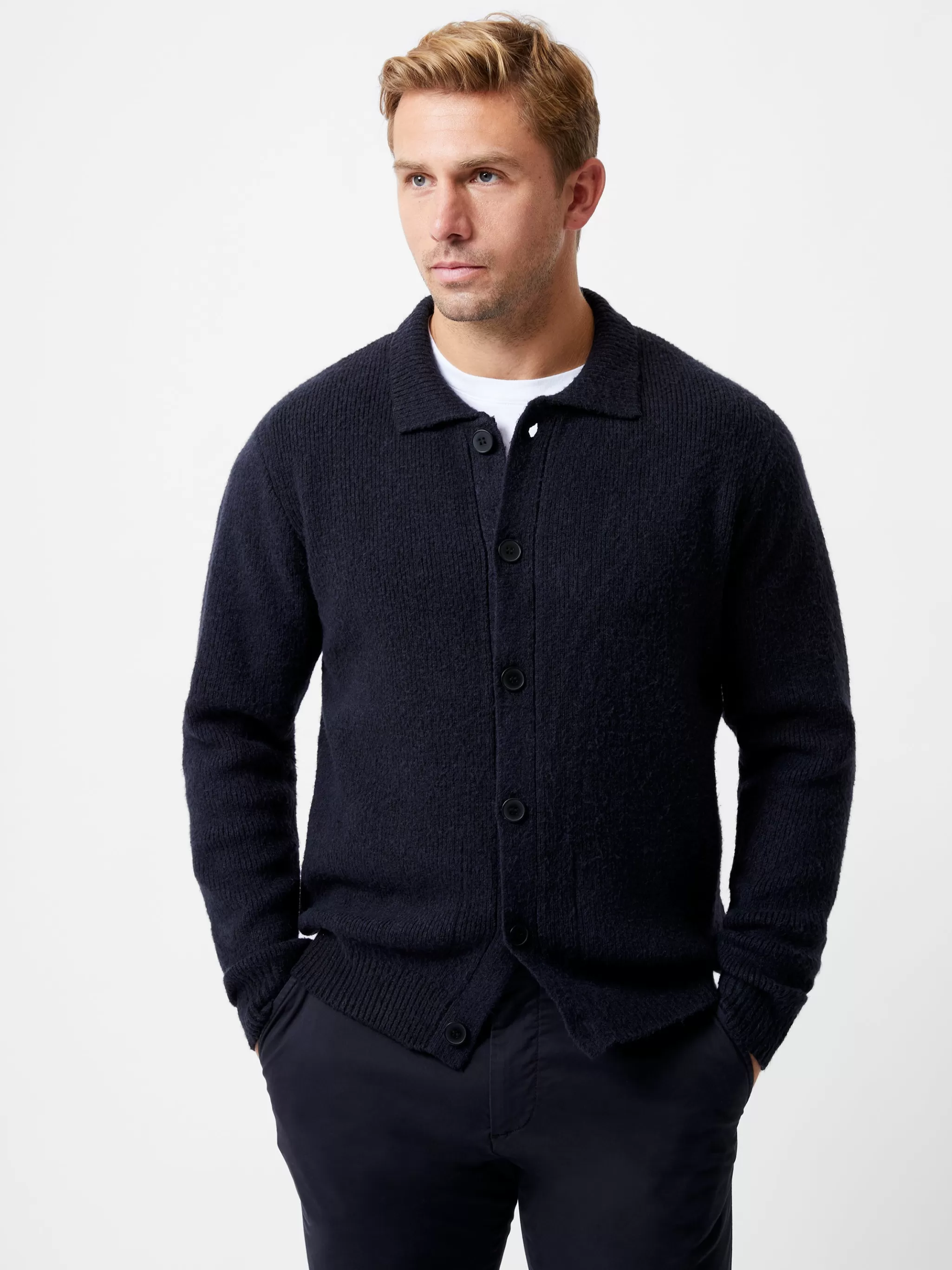 French Connection Knitwear^Collared Button-Down Knit Cardigan