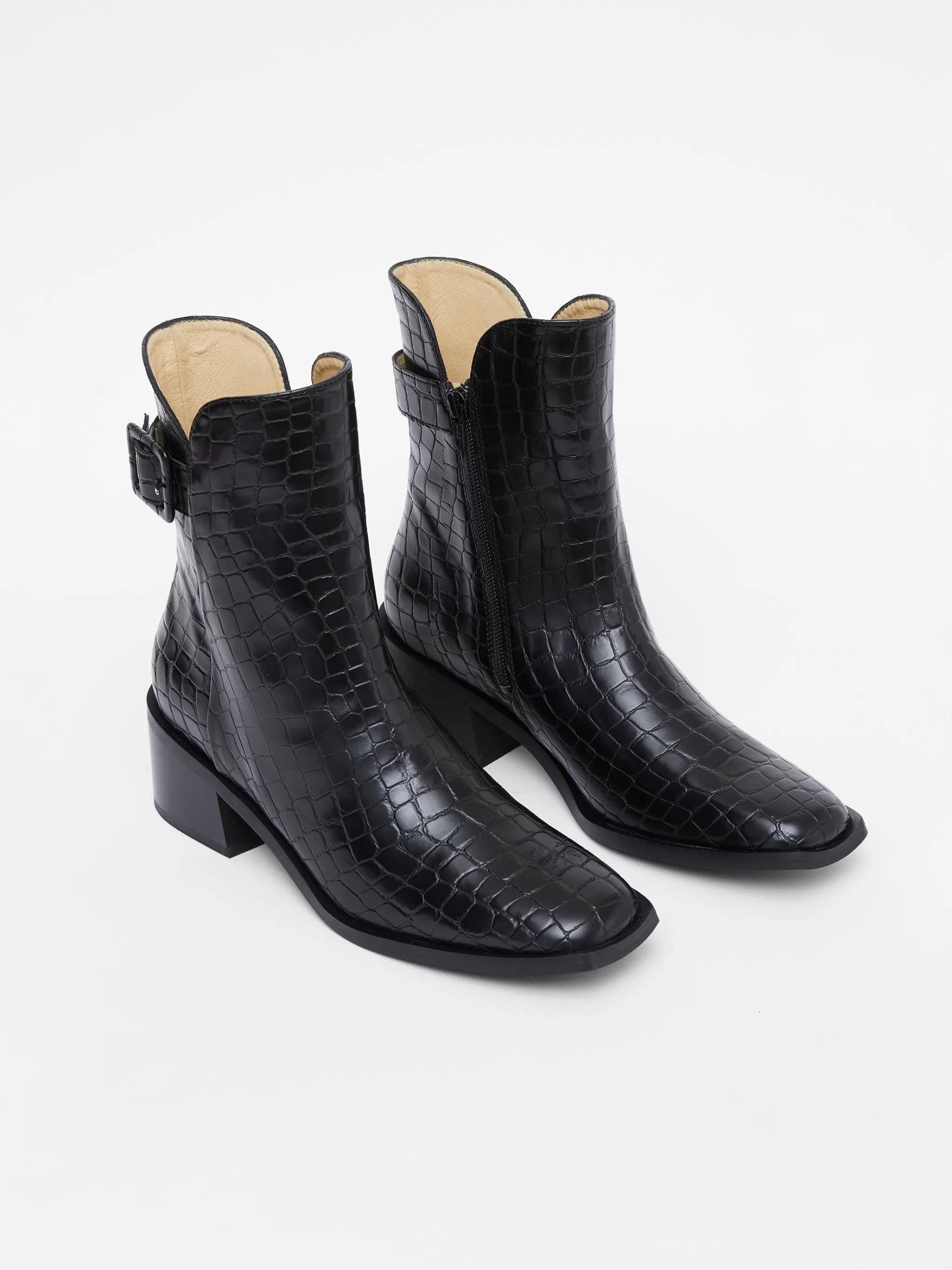 Women French Connection Shoes | Shoes^Connic Croc Ankle Boots