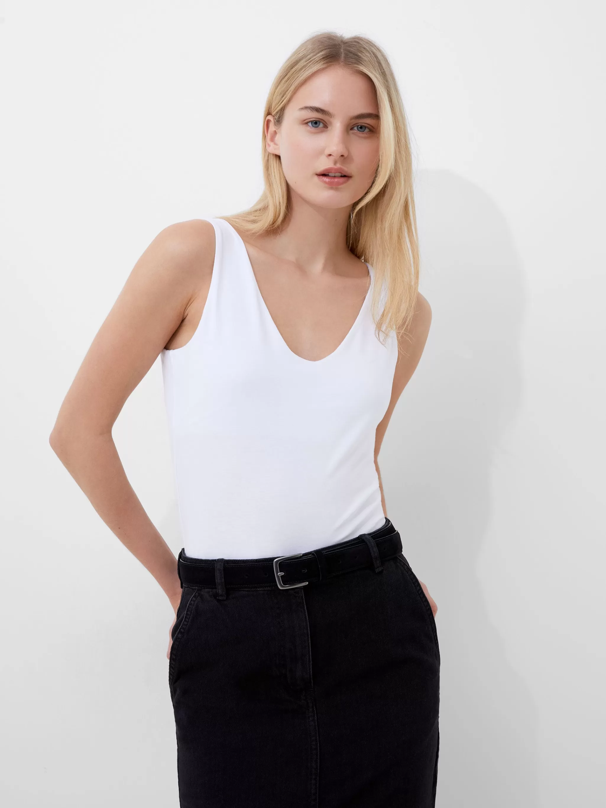 French Connection Tops^Cotton Organic Stretch Tank Top