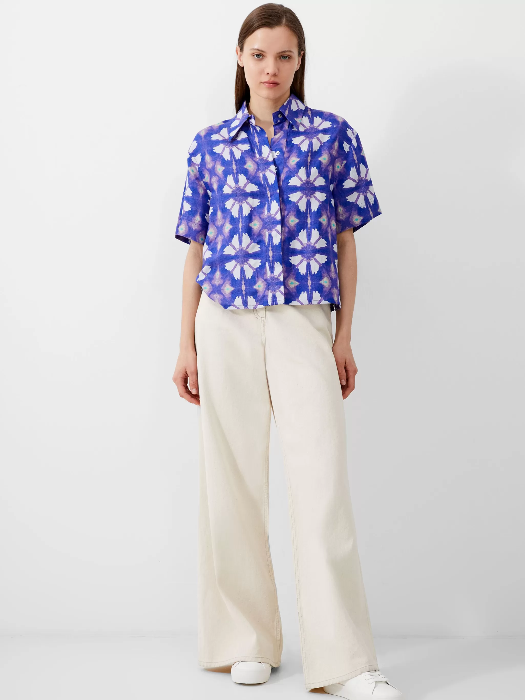 French Connection Co-Ords^Dory Birdie Linen Short Sleeve Shirt