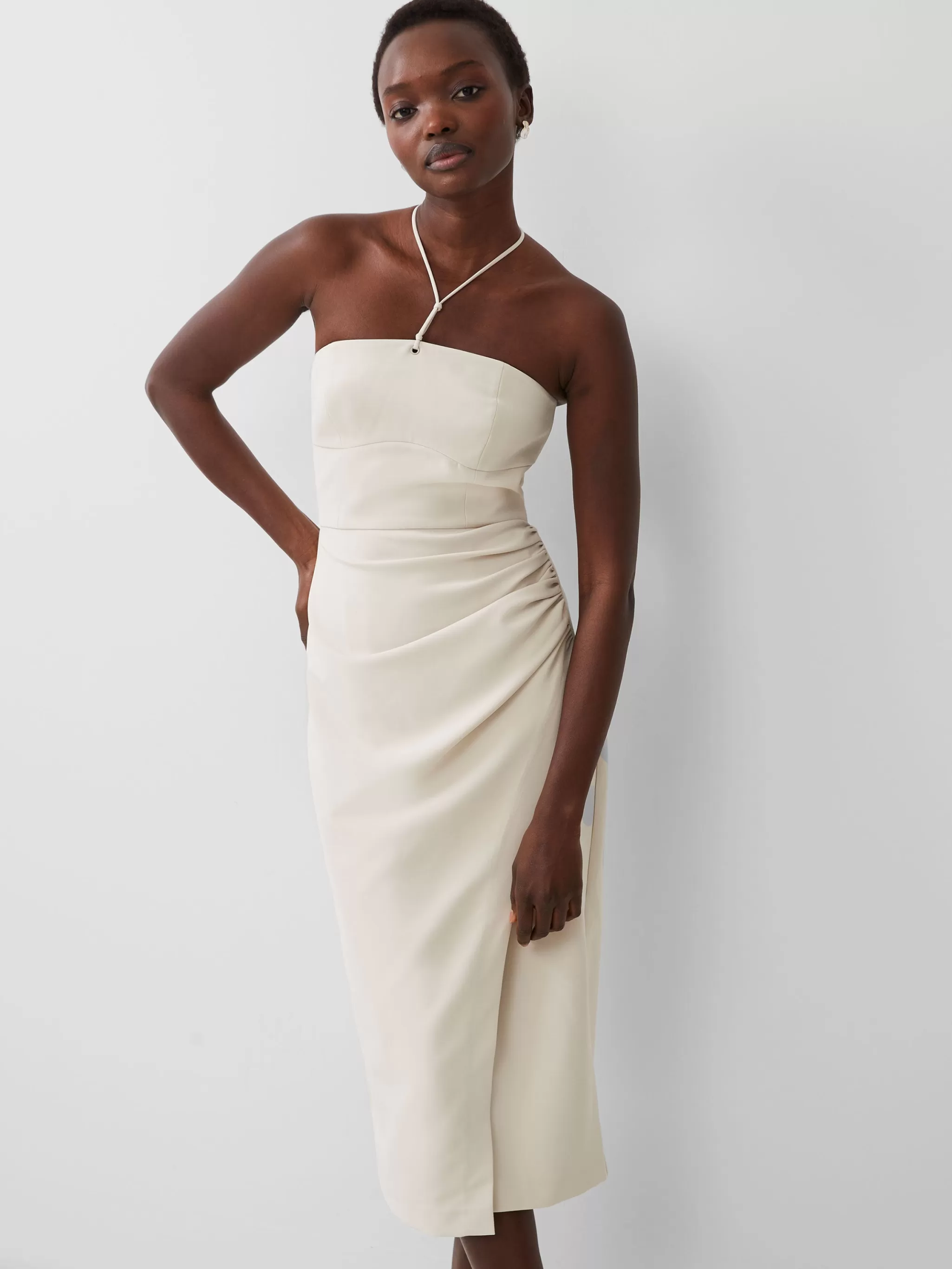 French Connection Party Dresses^Echo Crepe Halterneck Midi Dress