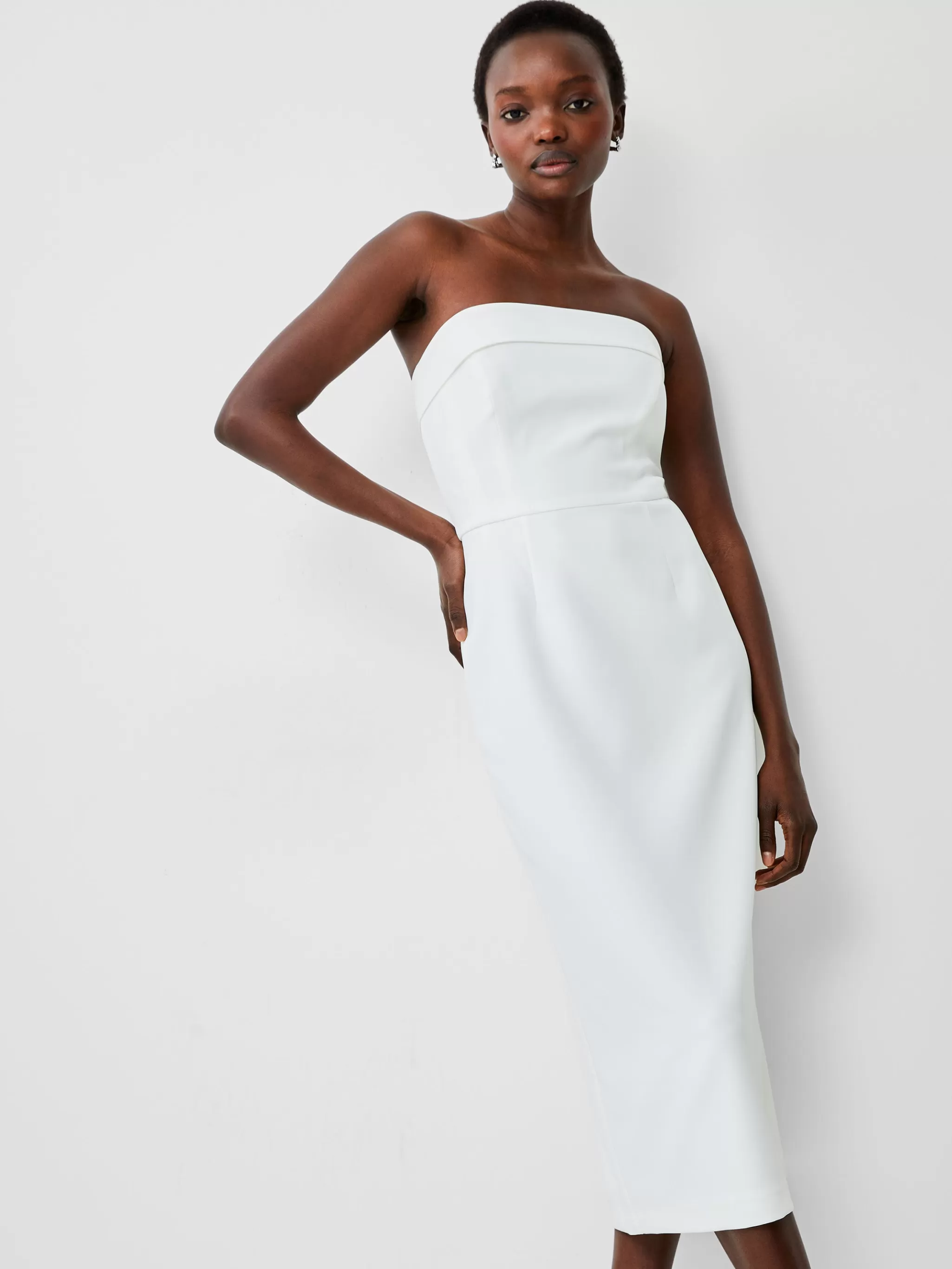 French Connection Party Dresses^Echo Crepe Strapless Midi Dress