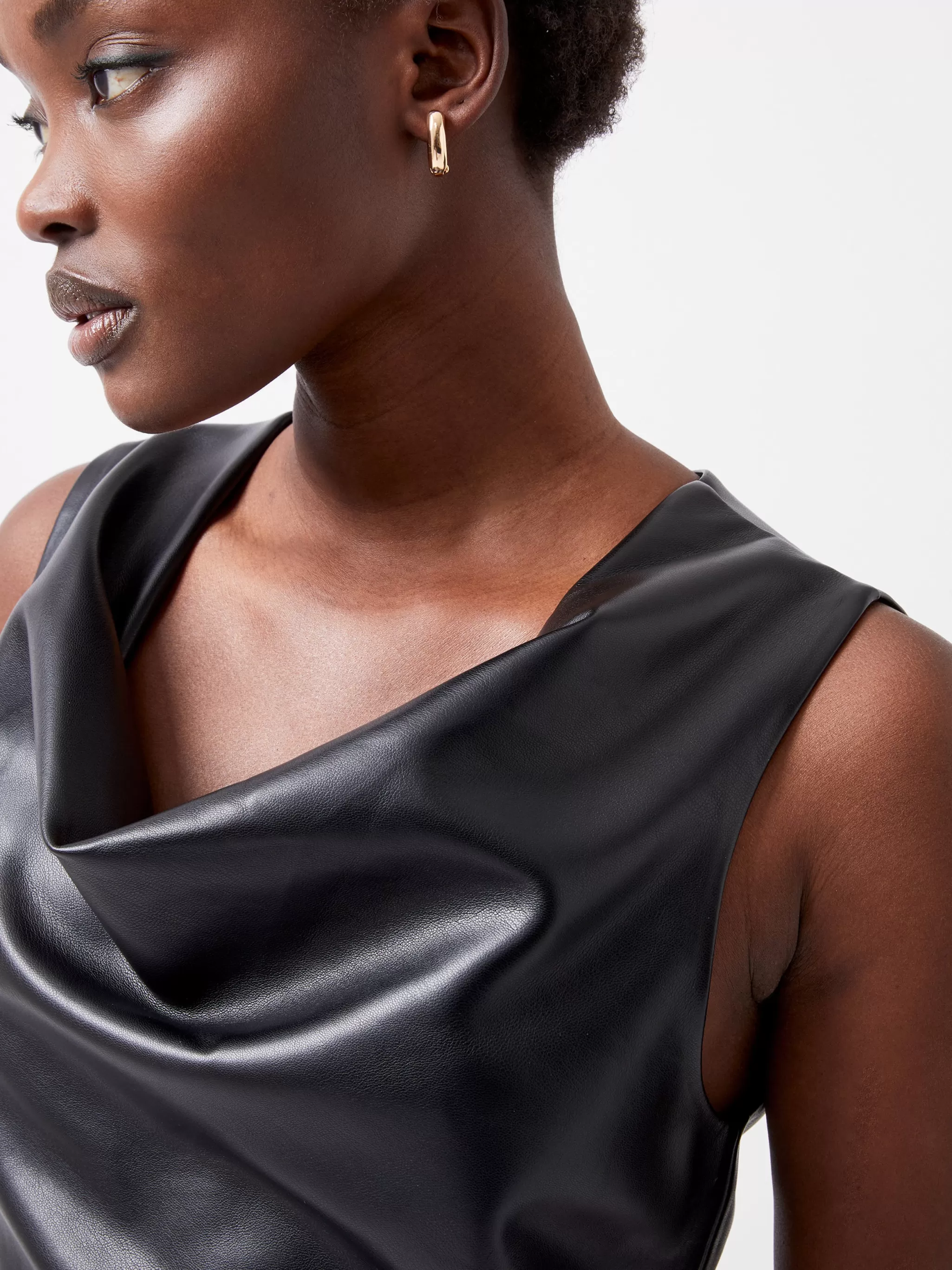 French Connection Tops | Co-Ords^Elettra PU Cowl Neck Sleeveless Top