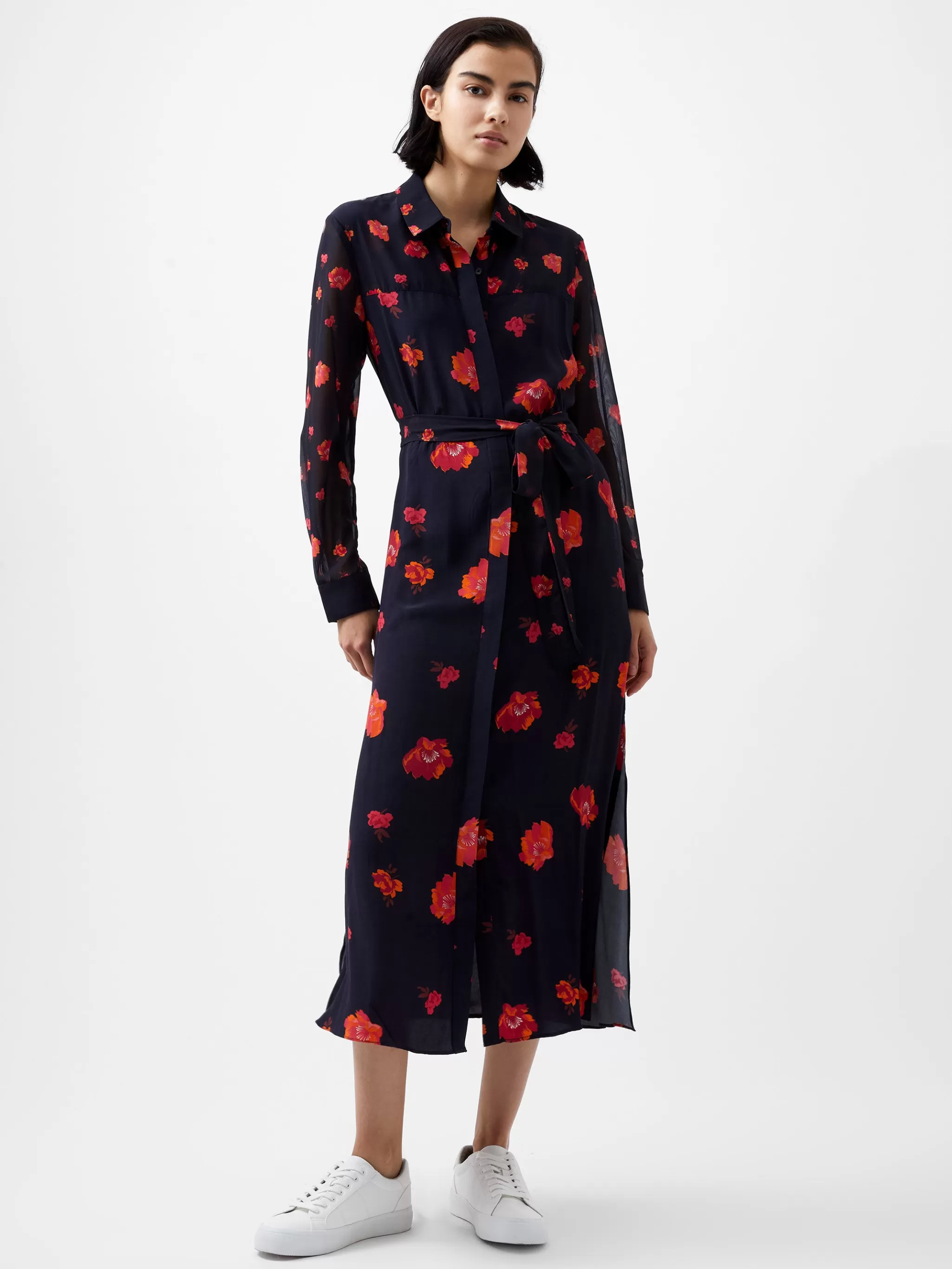 French Connection Dresses | Midi Dresses^Ella Eco Rose Long Sleeve Shirt Dress