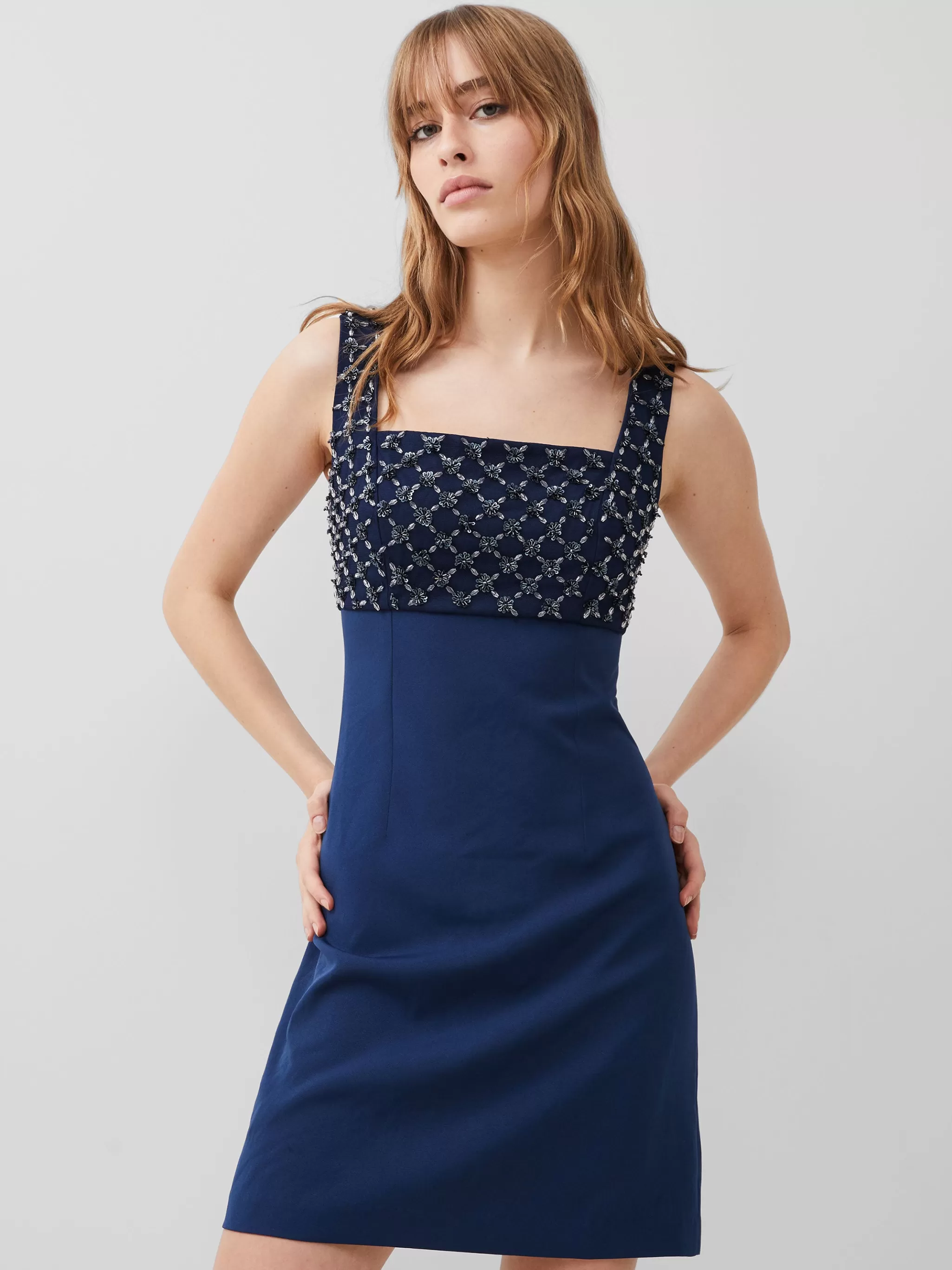 French Connection Party Dresses^Embroidered Darcy Crepe Mini Dress