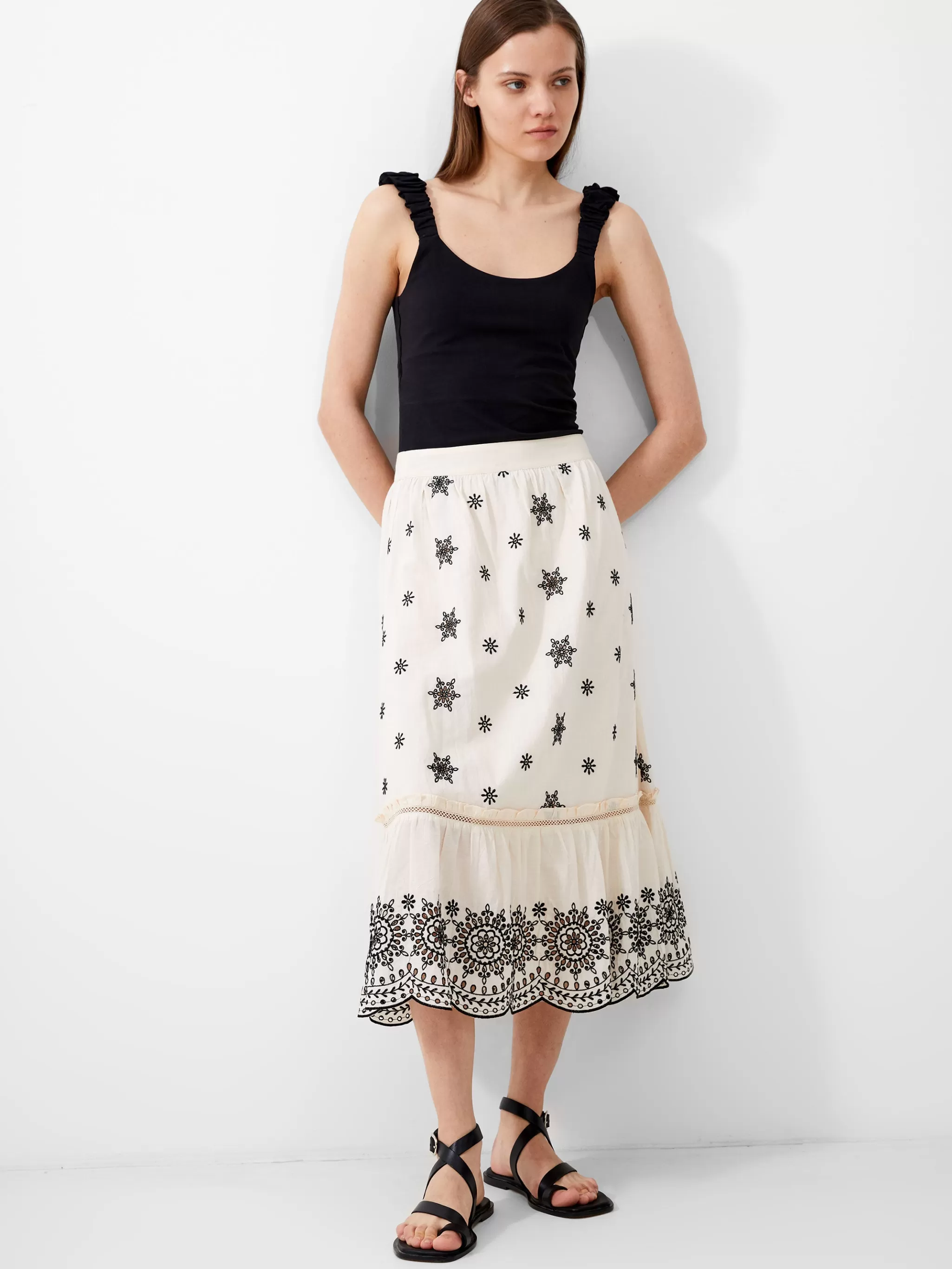 French Connection Co-Ords^Embroidered Felicity Midi Skirt