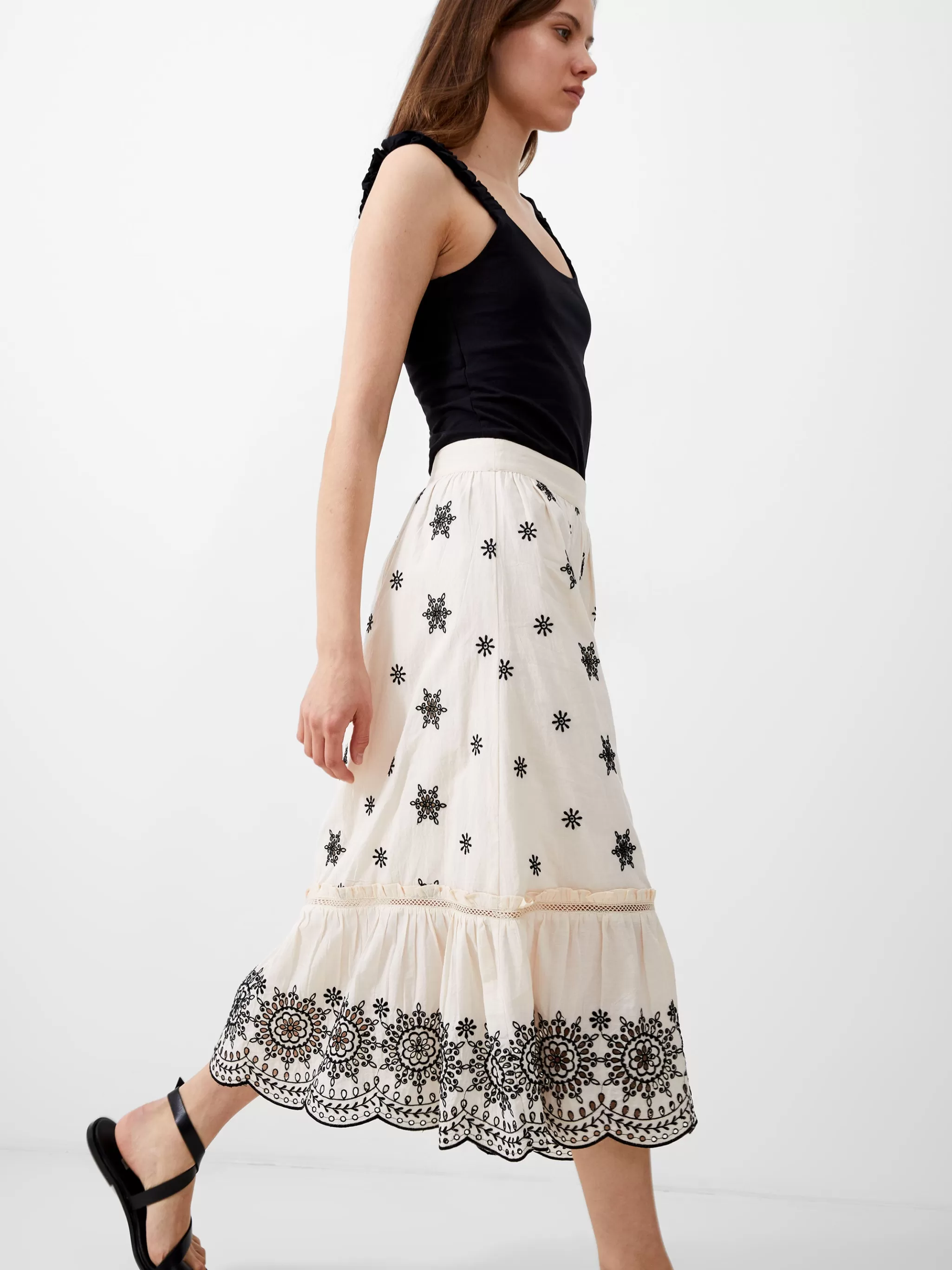 French Connection Co-Ords^Embroidered Felicity Midi Skirt