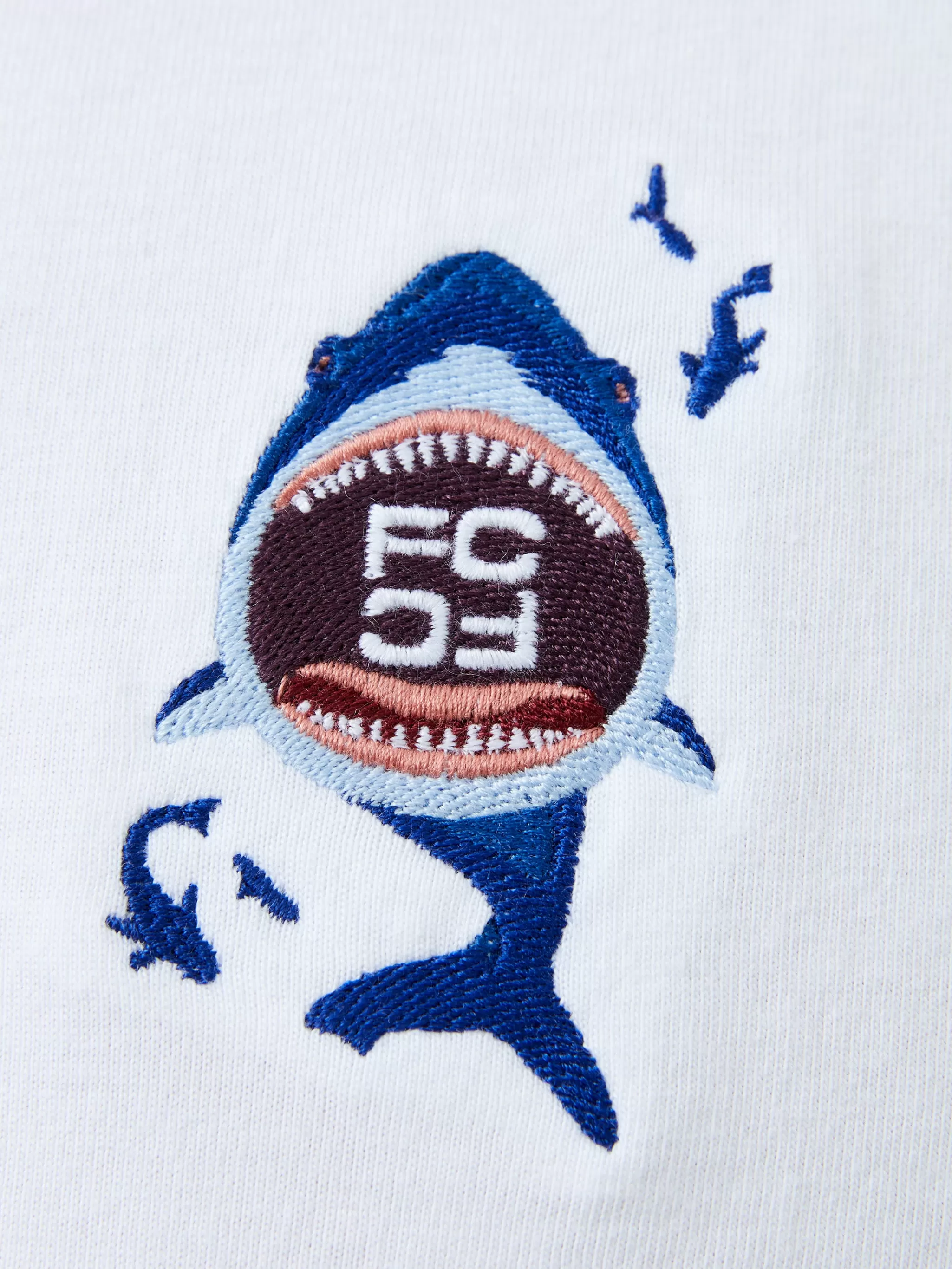 French Connection T-Shirts & Polo Shirts^Embroidered Shark Organic Graphic T-Shirt