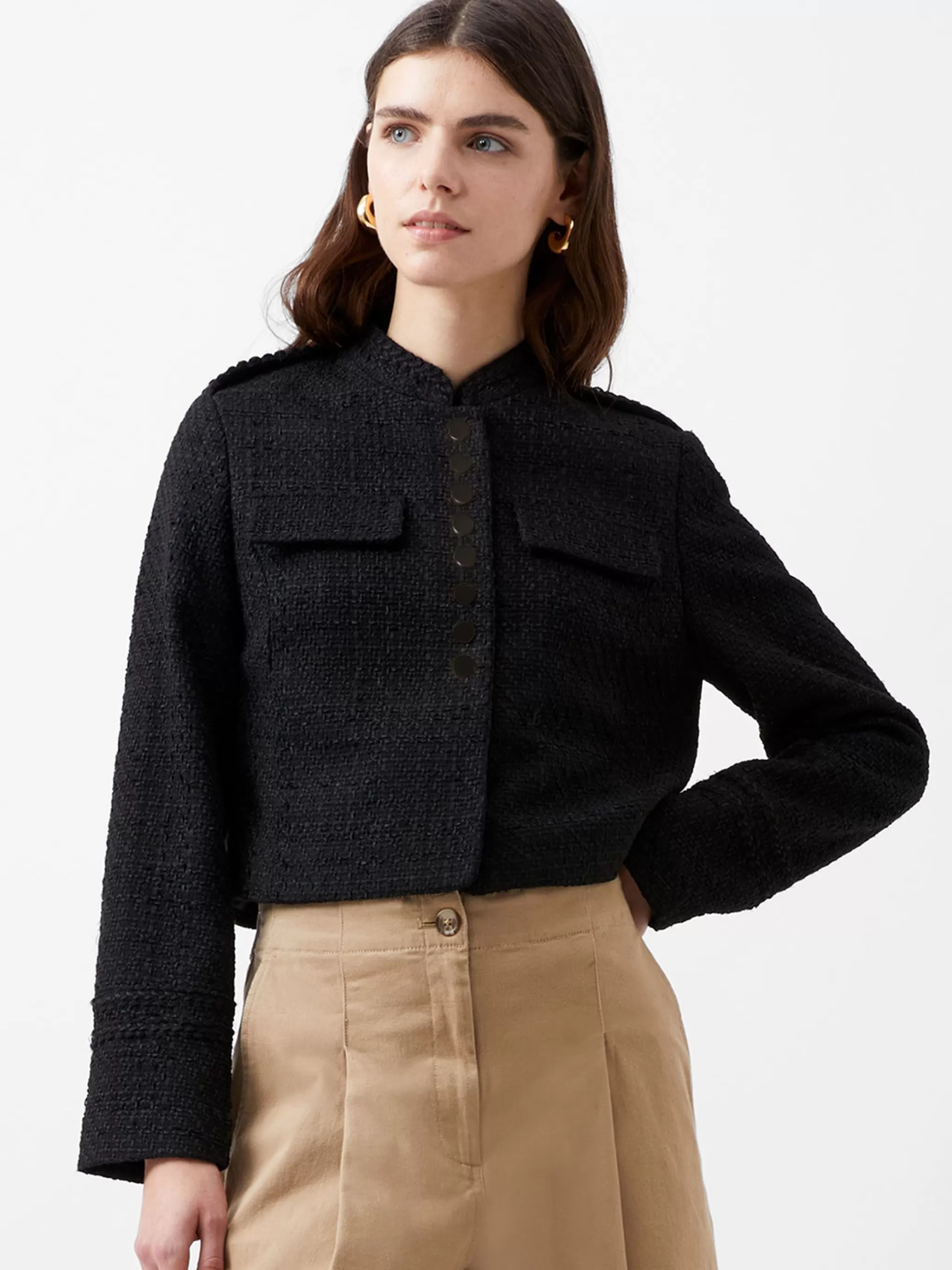 French Connection Coats & Jackets | Jeans & A Nice Top^Felice Tweed Military Jacket