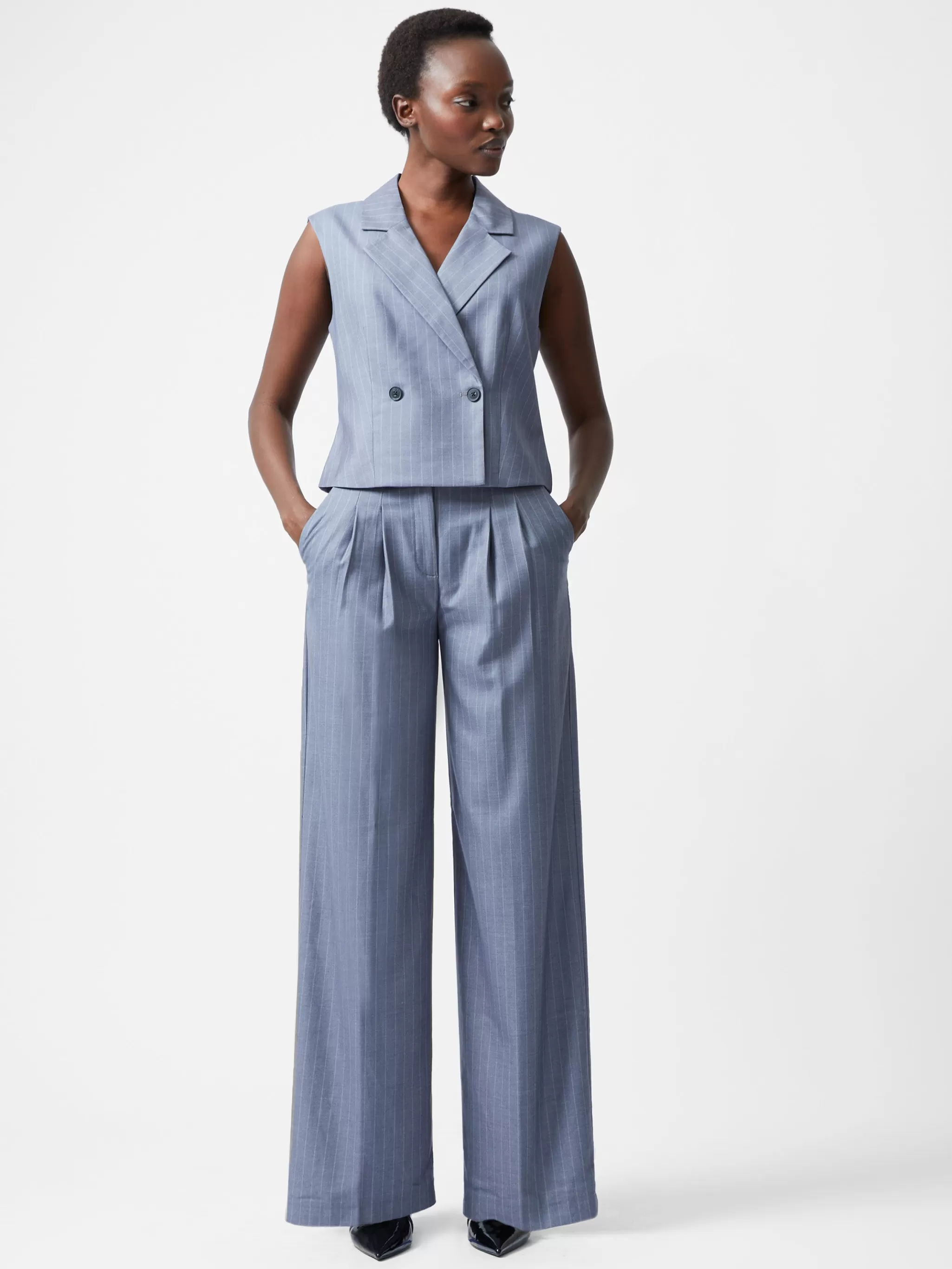 Women French Connection Coats & Jackets | Co-Ords^Fiorella Pinstripe Waistcoat