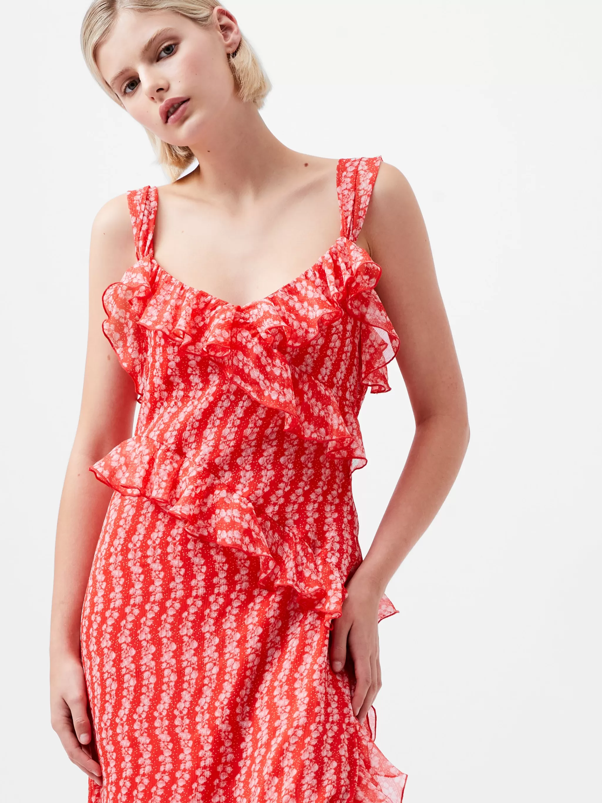 French Connection Party Dresses^Frances Crinkle Ruffle Dress