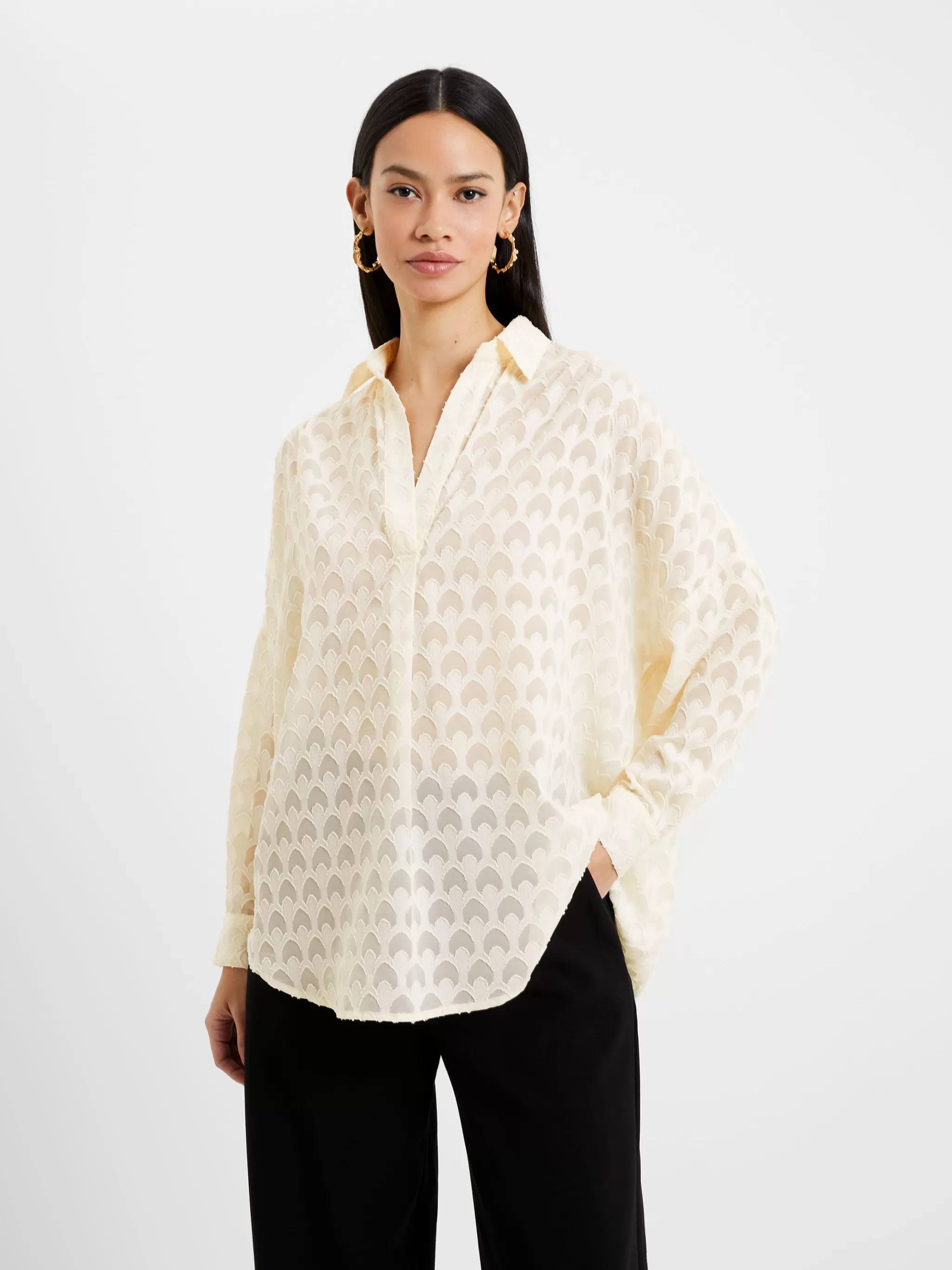 French Connection Tops | Shirts^Geo Burn-Out Popover Shirt