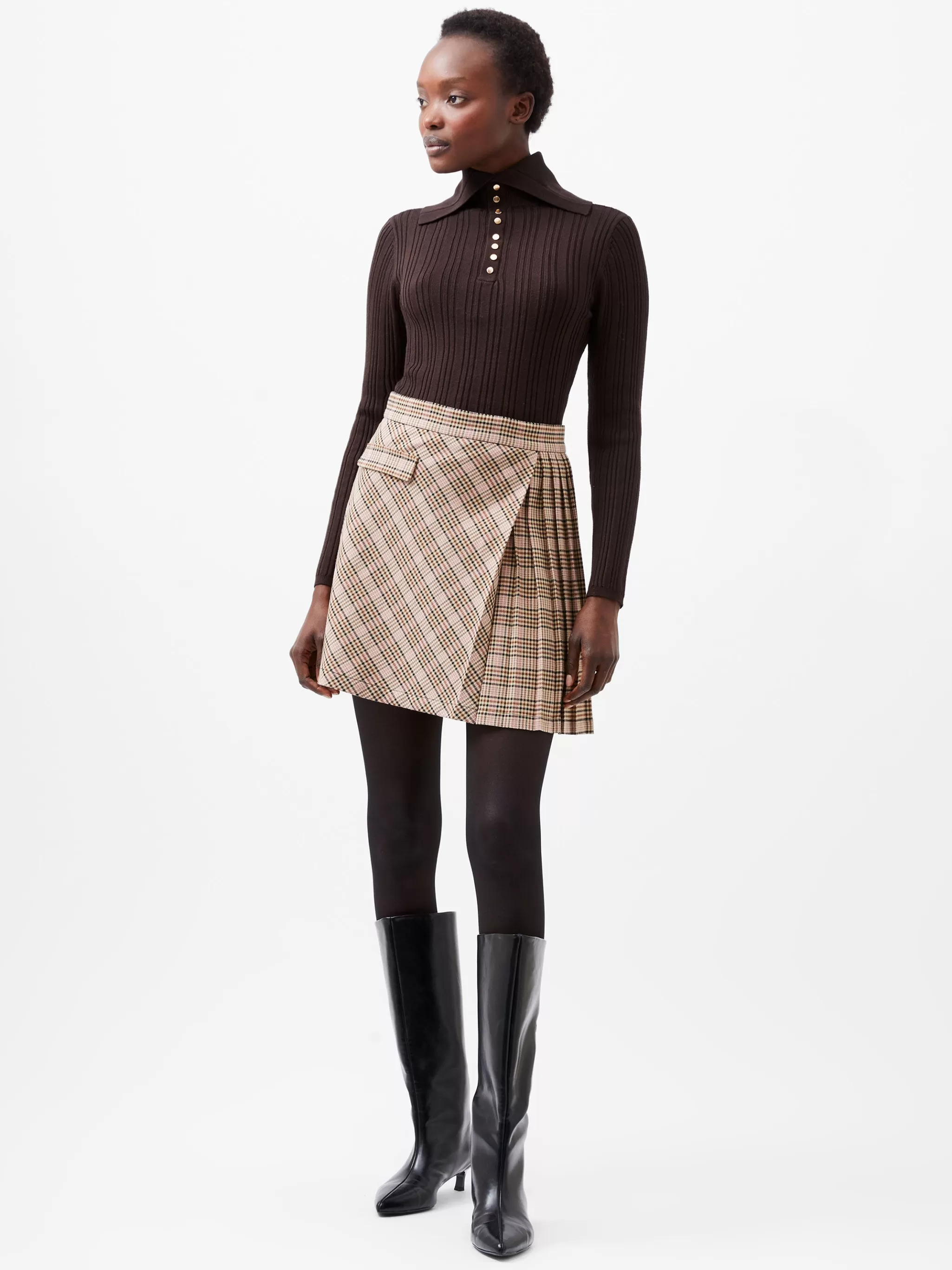 French Connection Skirts & Shorts | Co-Ords^Gina Check Pleated Mini Skirt