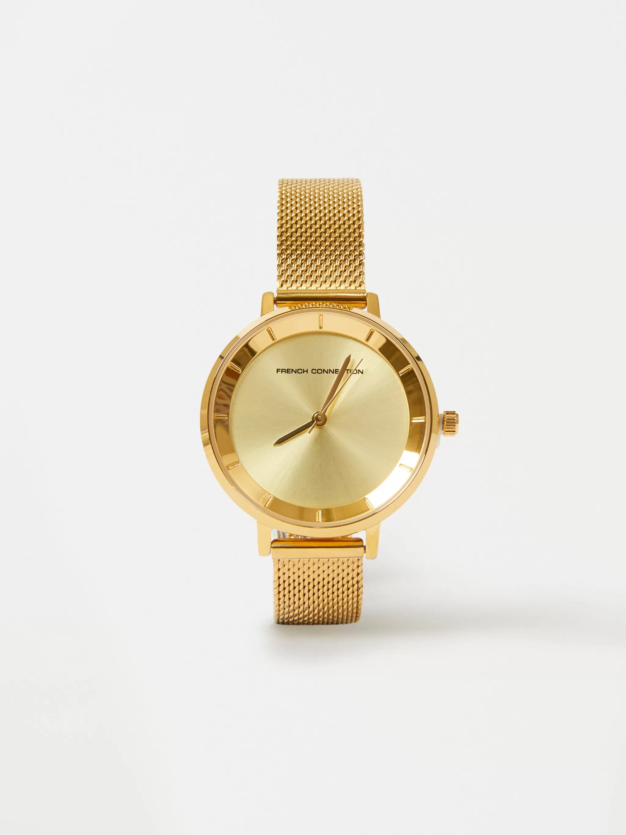 Women French Connection Jewellery | Jewellery^Tone Mesh Bracelet Watch with Champagne Dial