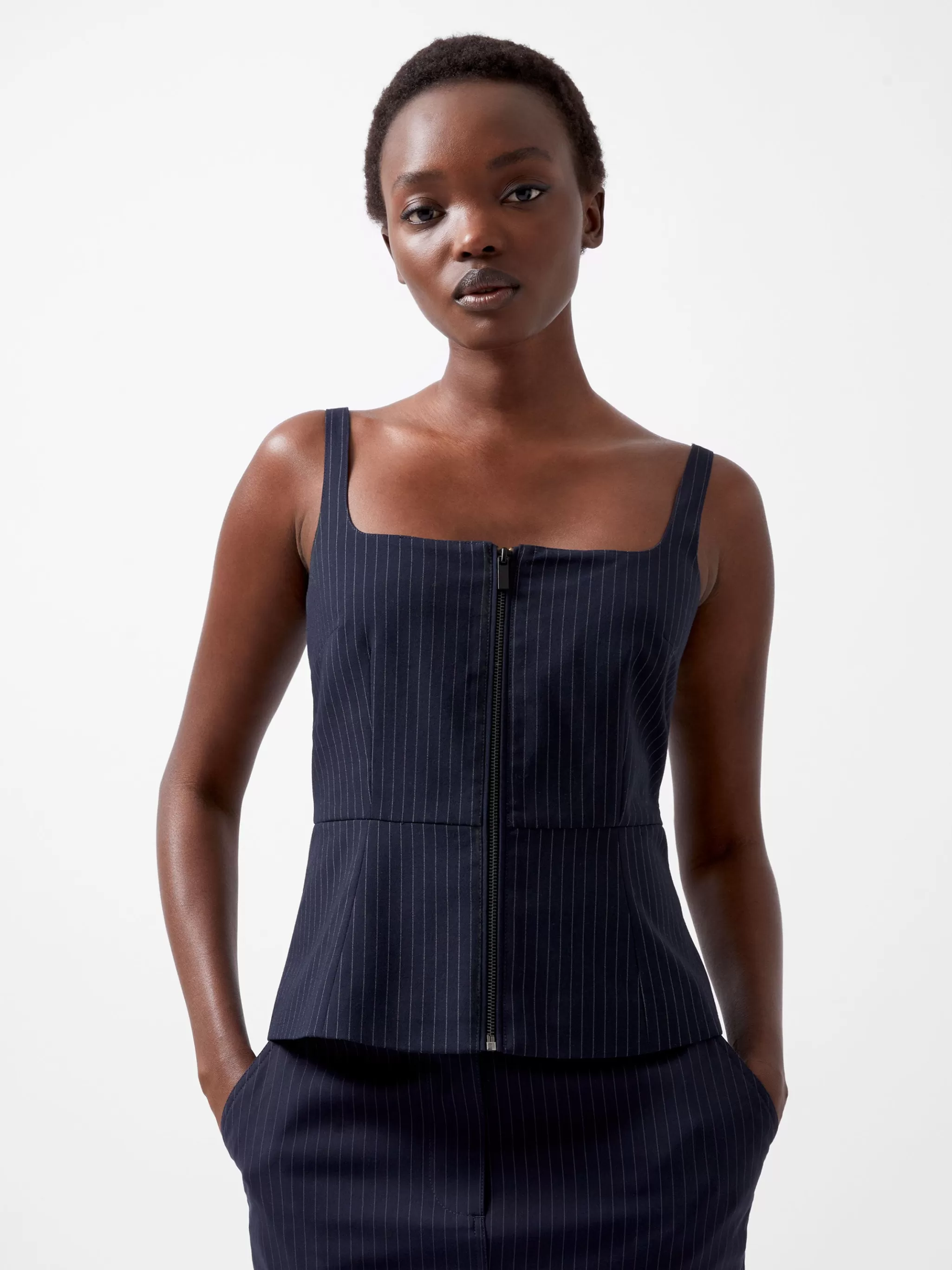 Women French Connection Tops | Co-Ords^Hailey Pinstripe Strappy Top