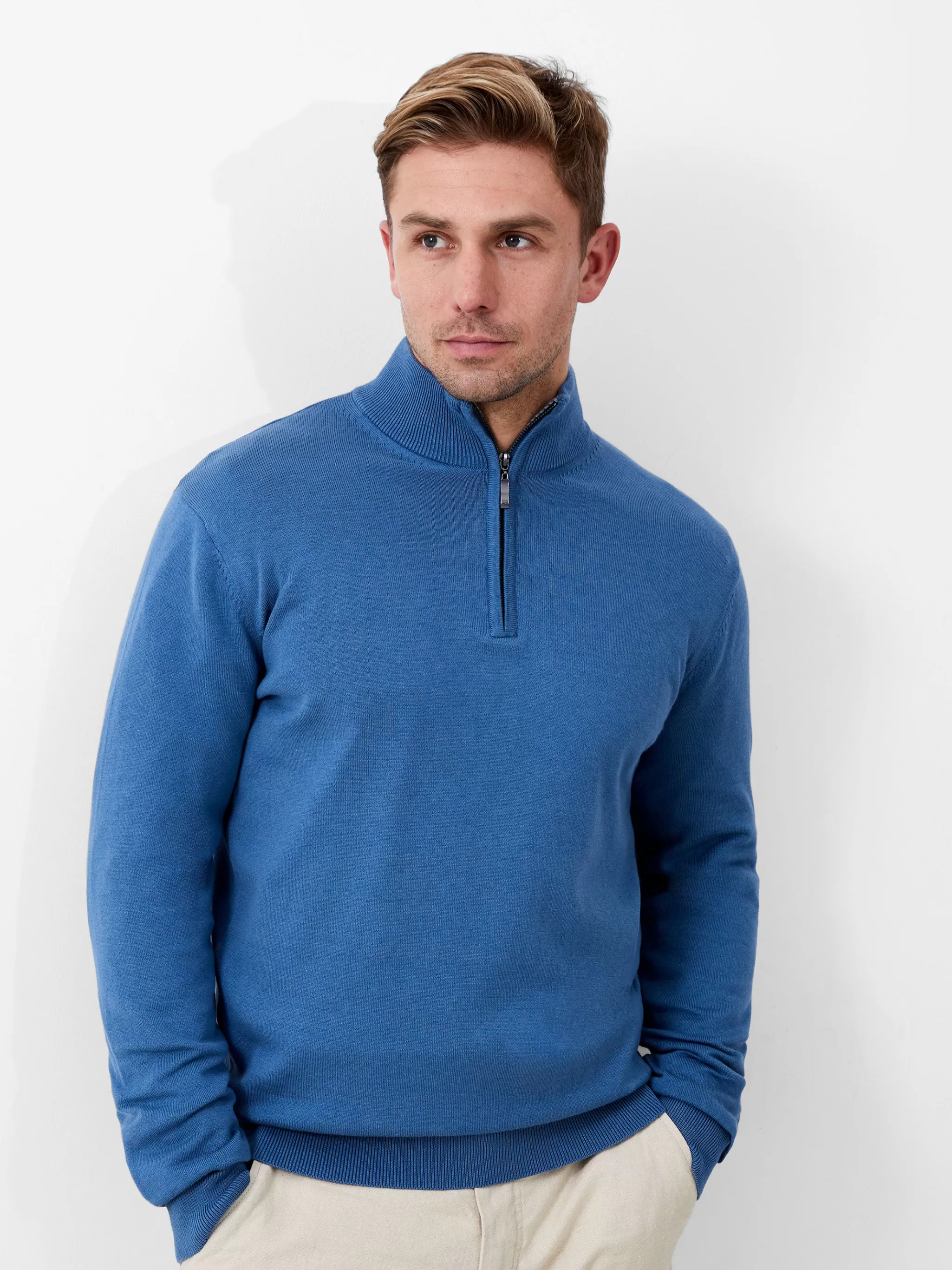 French Connection Knitwear^Half Zip Funnel Neck Jumper