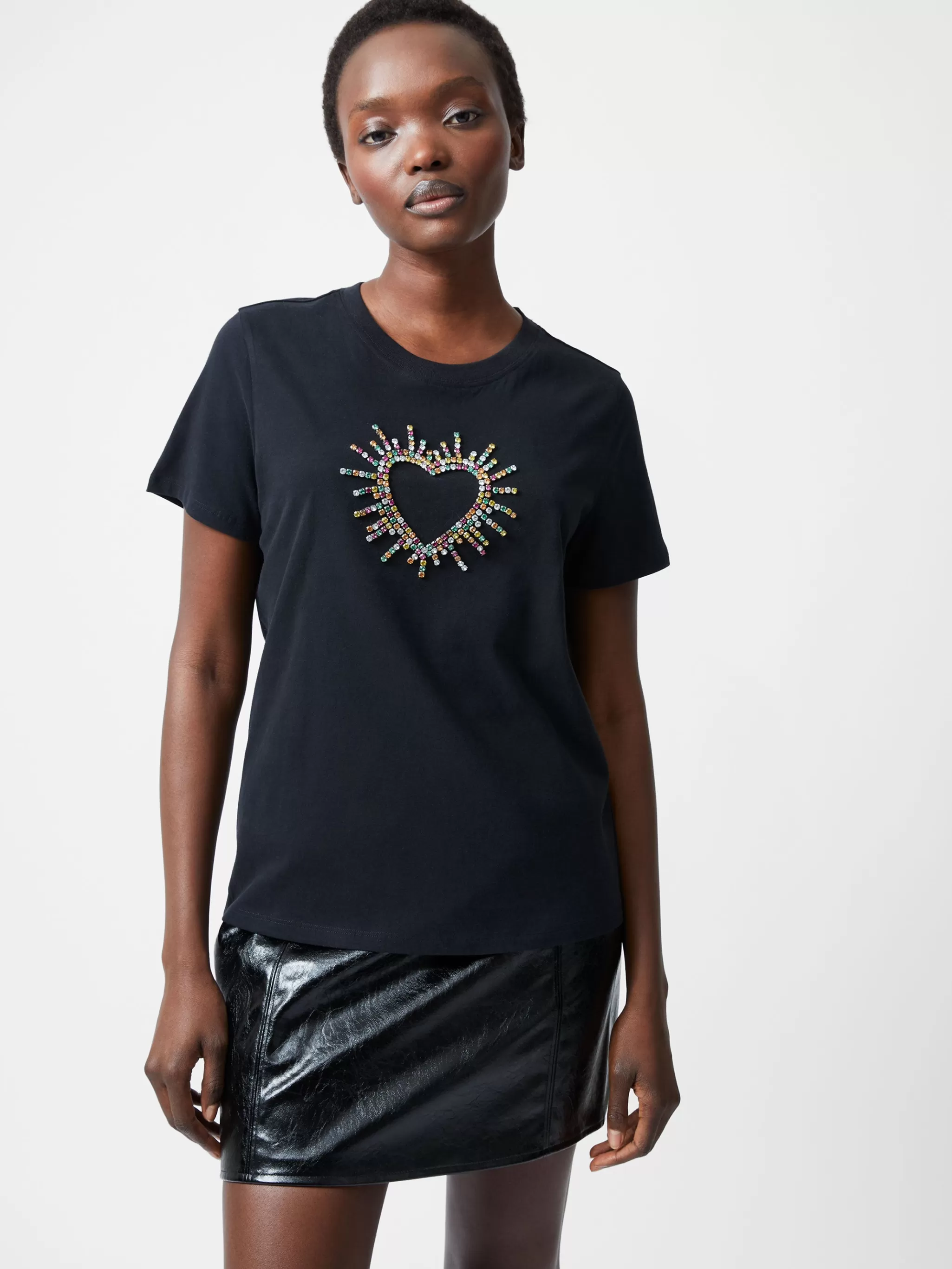 French Connection Tops^Heart Embellished T-Shirt