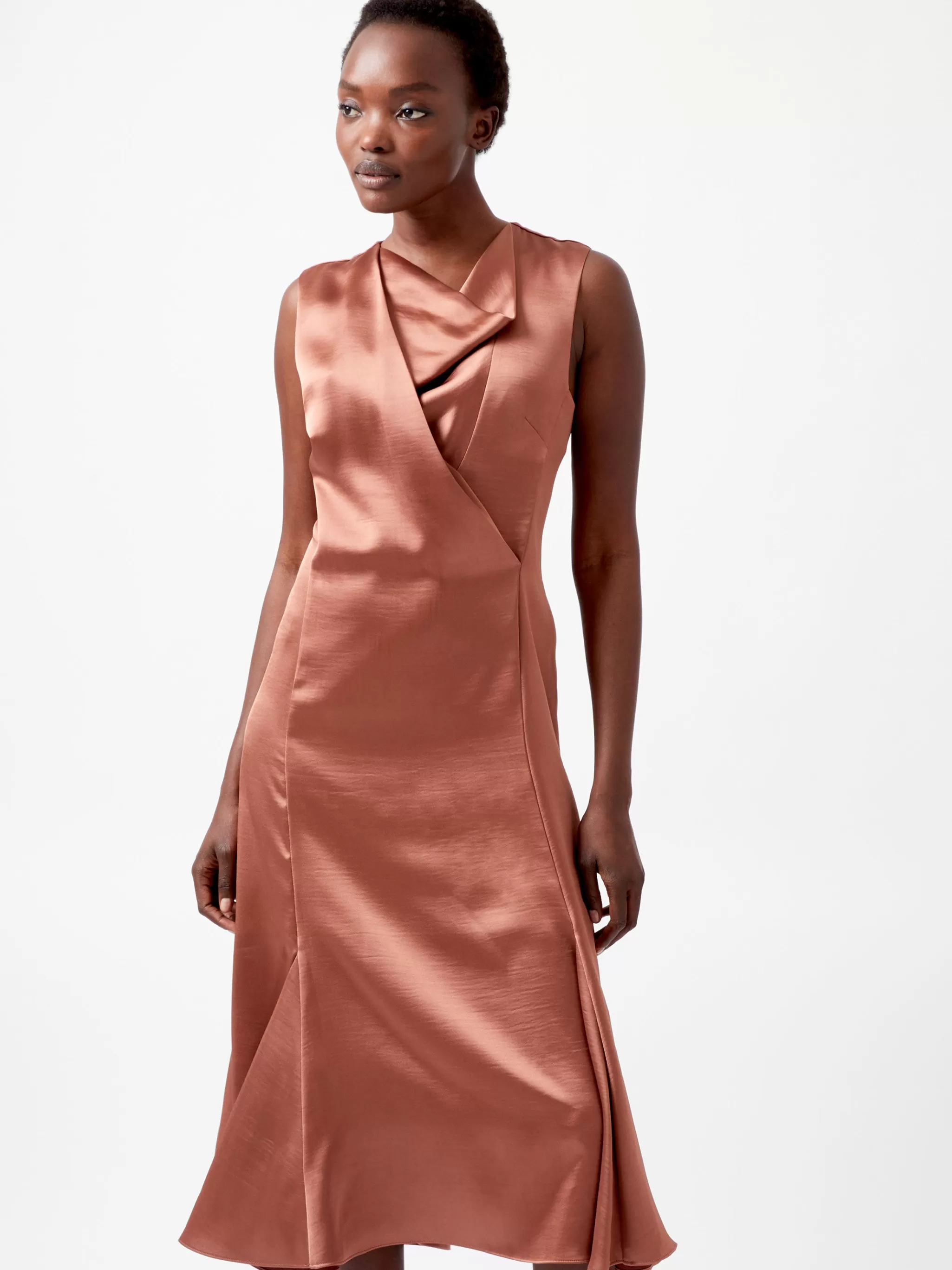 French Connection Dresses | Midi Dresses^Irina Satin Sleeveless Cowl Neck Dress