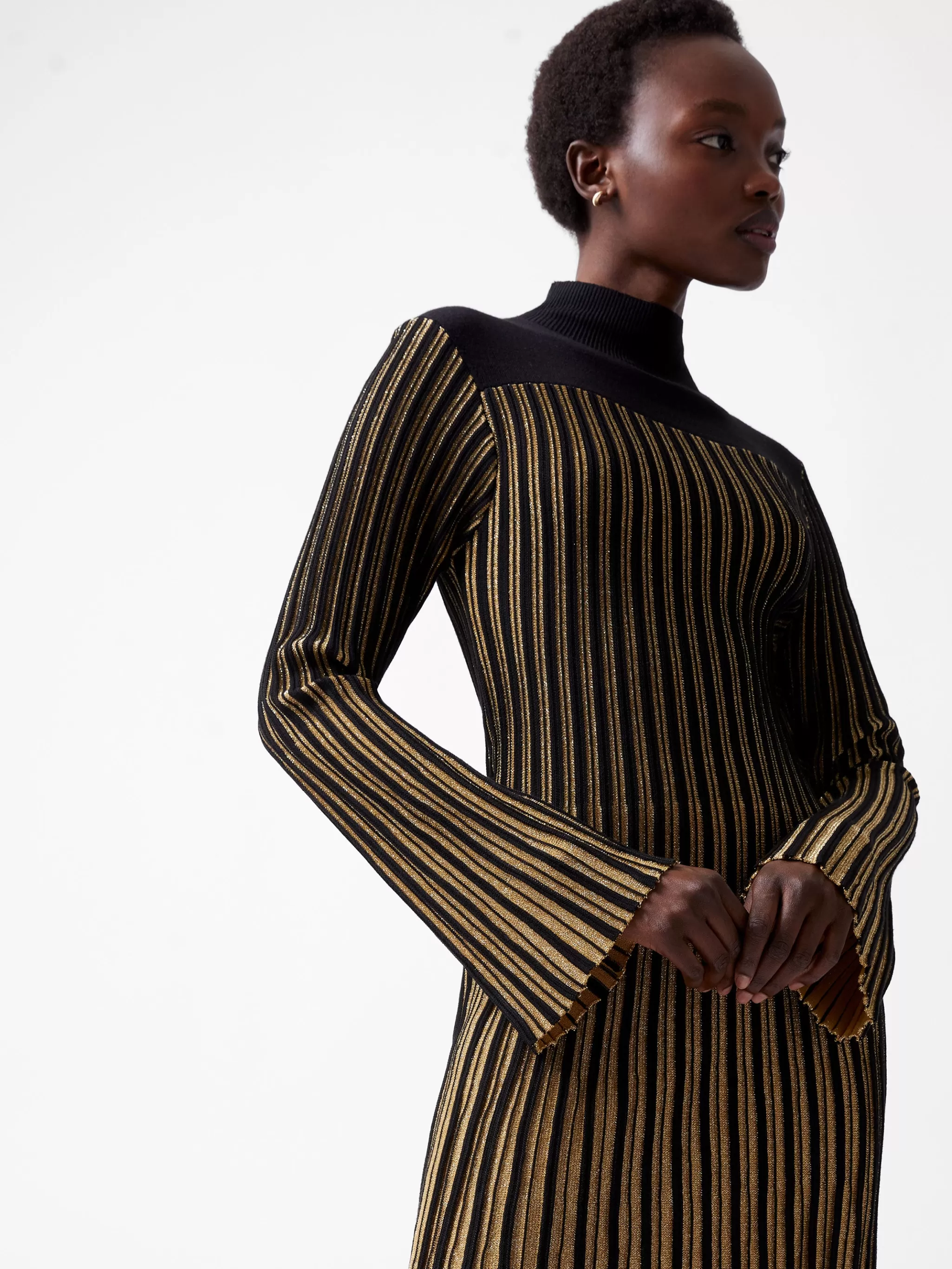 French Connection Dresses | Midi Dresses^Journee Mari Lurex Long Sleeve Dress