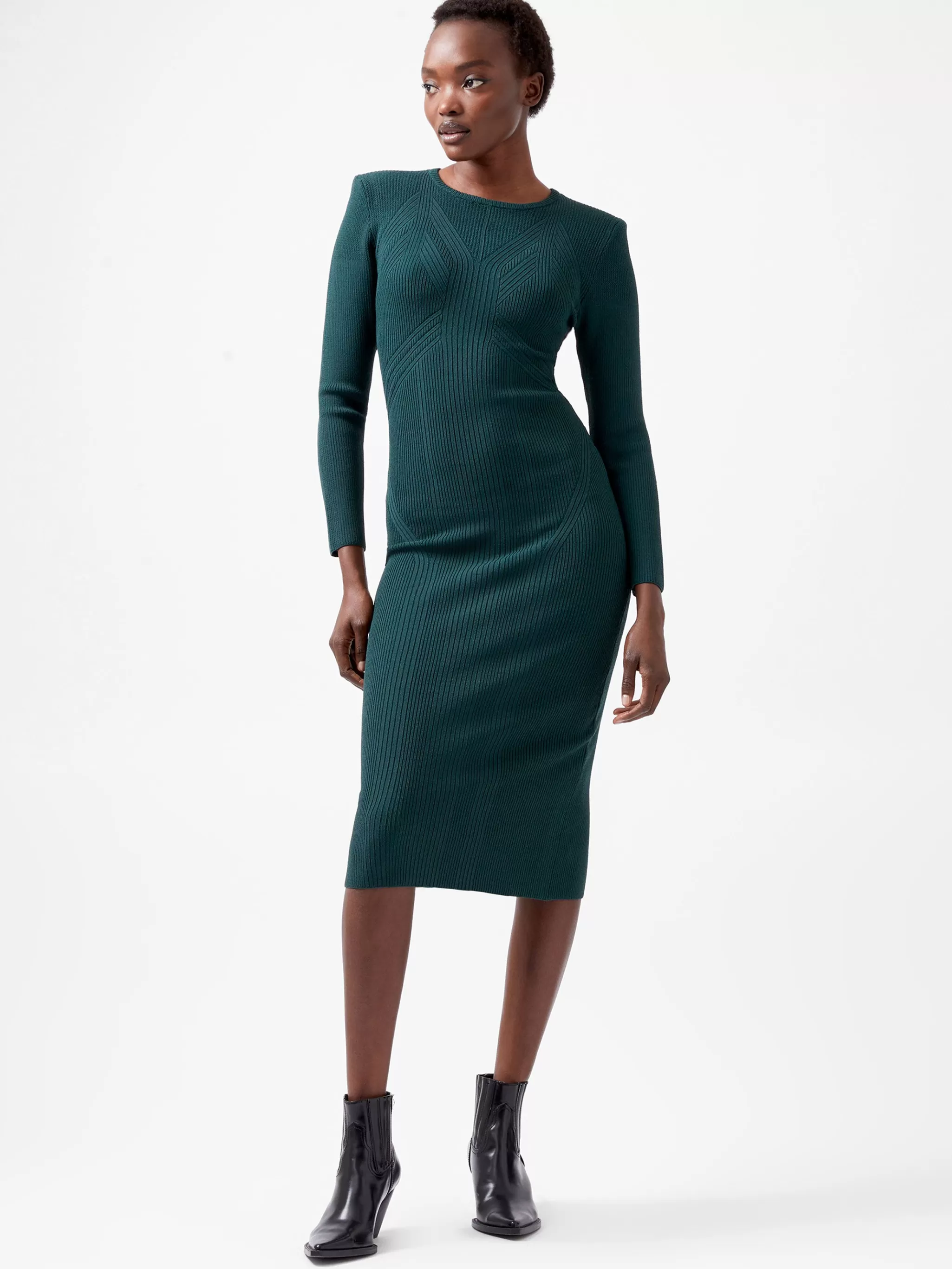 French Connection Dresses | Midi Dresses^Kairi Rib Long Sleeve Midi Dress