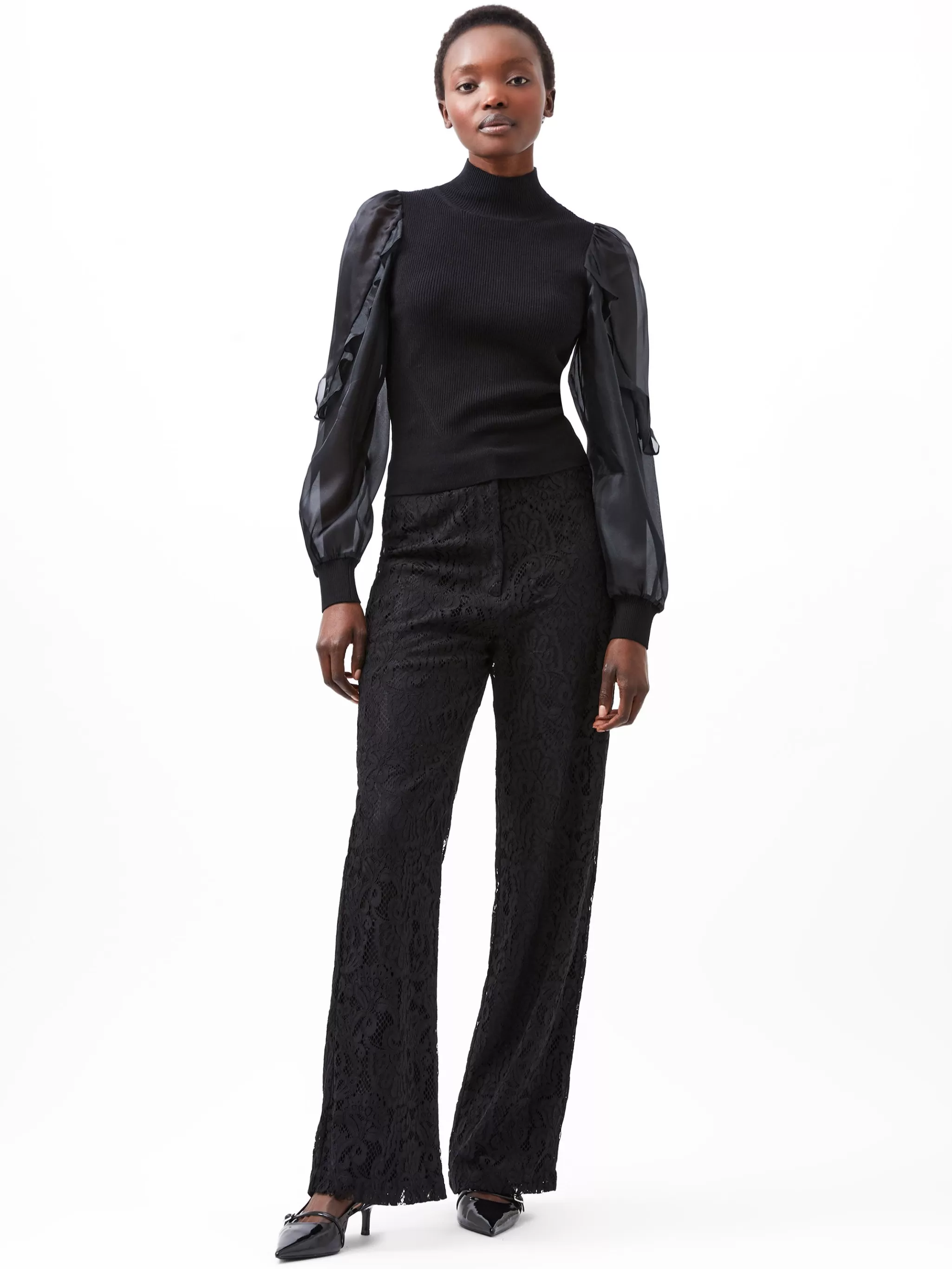French Connection Jumpers & Cardigans^Krista Organza Puff Sleeve Top