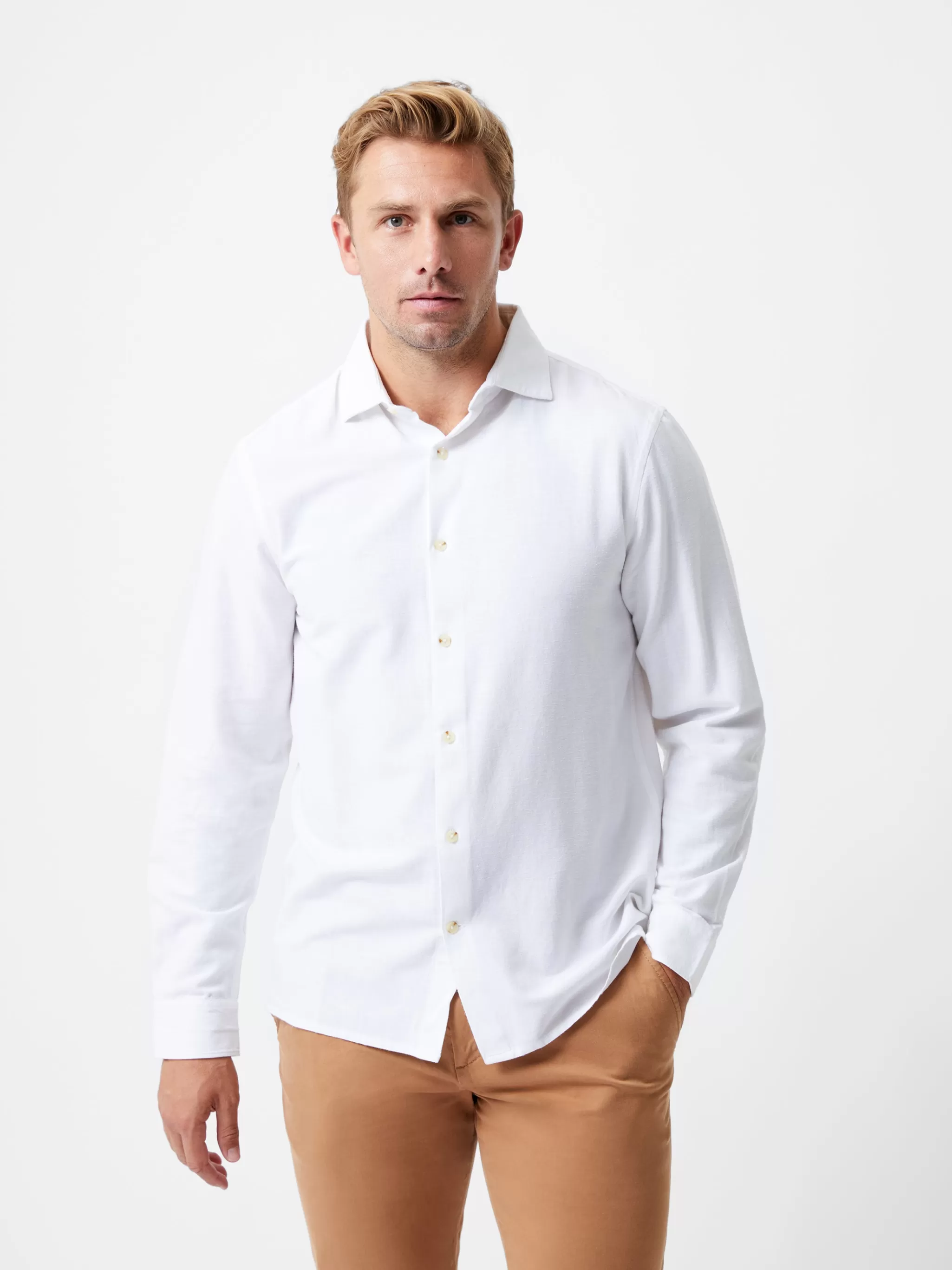 French Connection Shirts^Long Sleeve Linen Blend Shirt