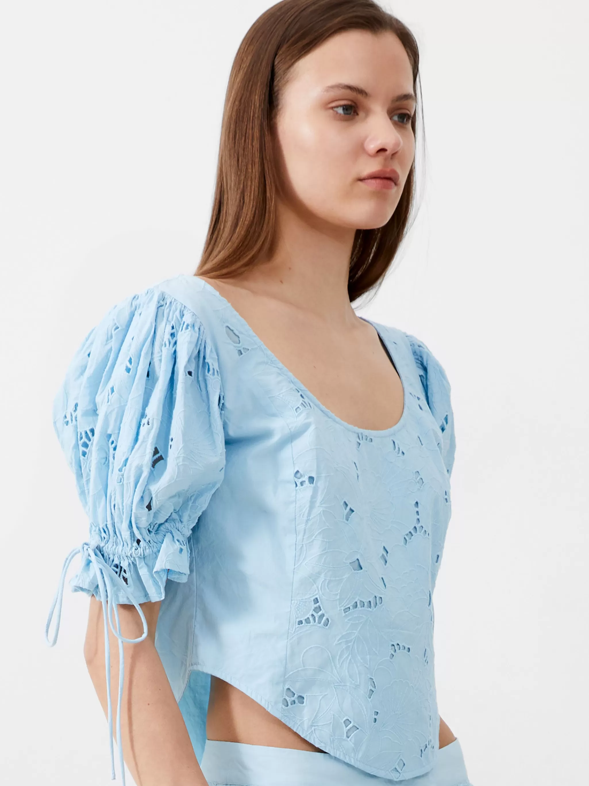 French Connection Co-Ords^Rhodes Cotton Embroidered Top