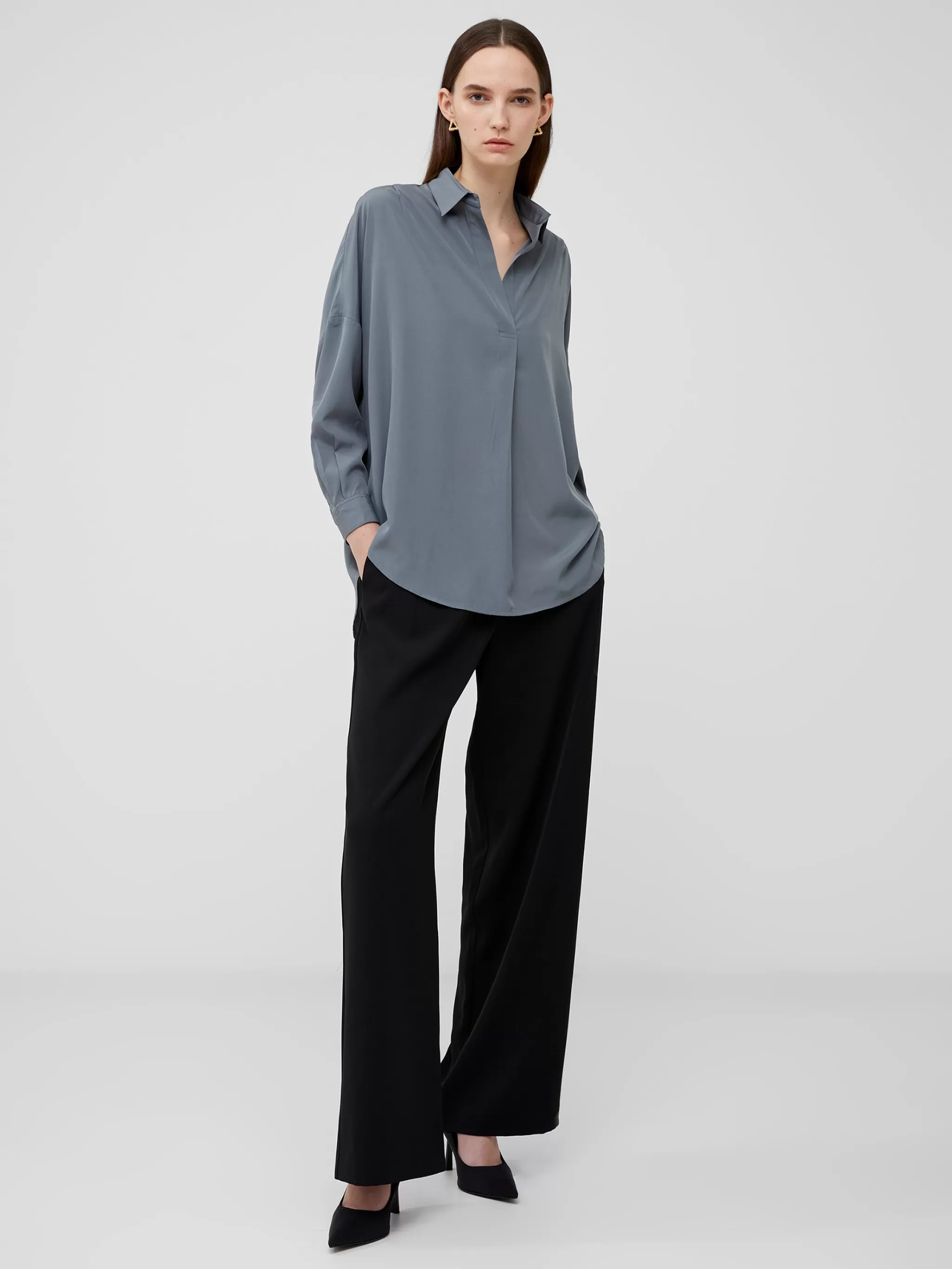 French Connection Tops | Shirts^Rhodes Recycled Crepe Popover Shirt