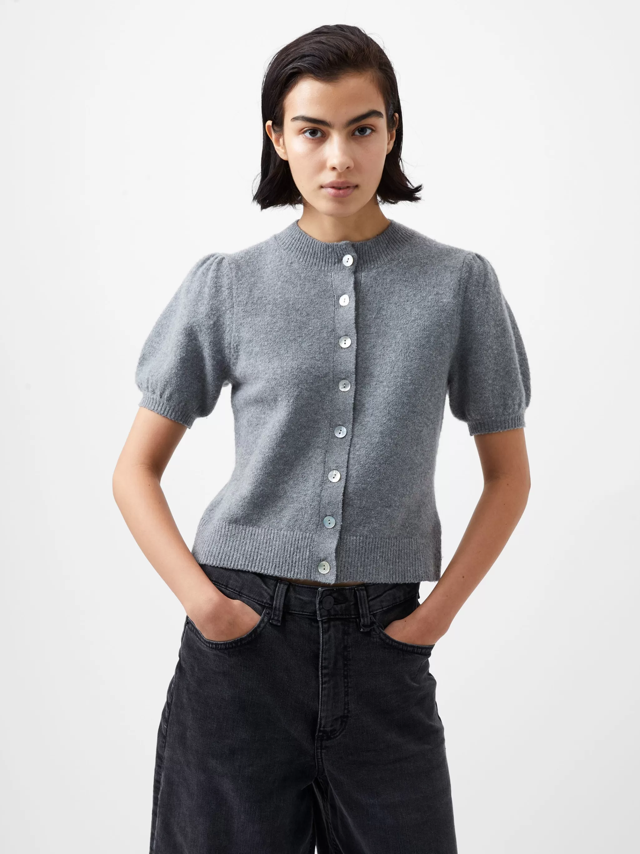French Connection Jumpers & Cardigans^Vhari Recycled Puff Sleeve Cardigan