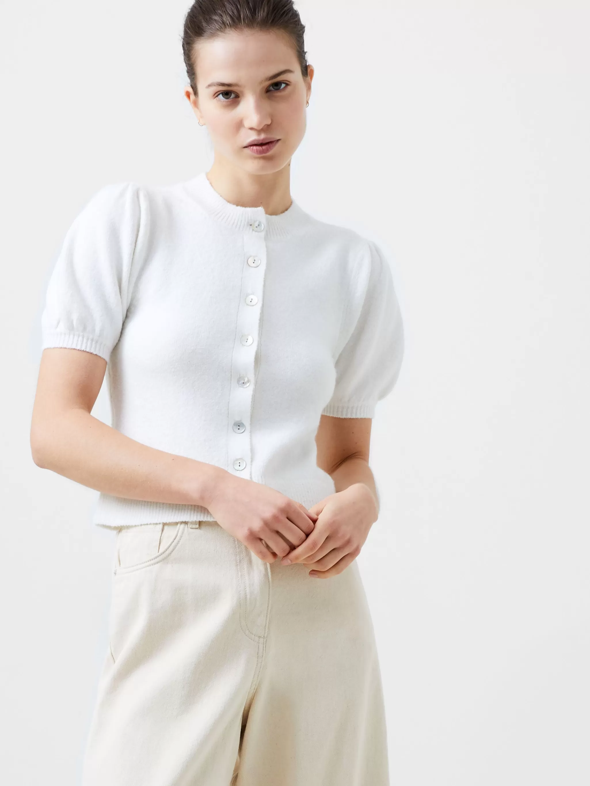 French Connection Jumpers & Cardigans^Vhari Recycled Puff Sleeve Cardigan