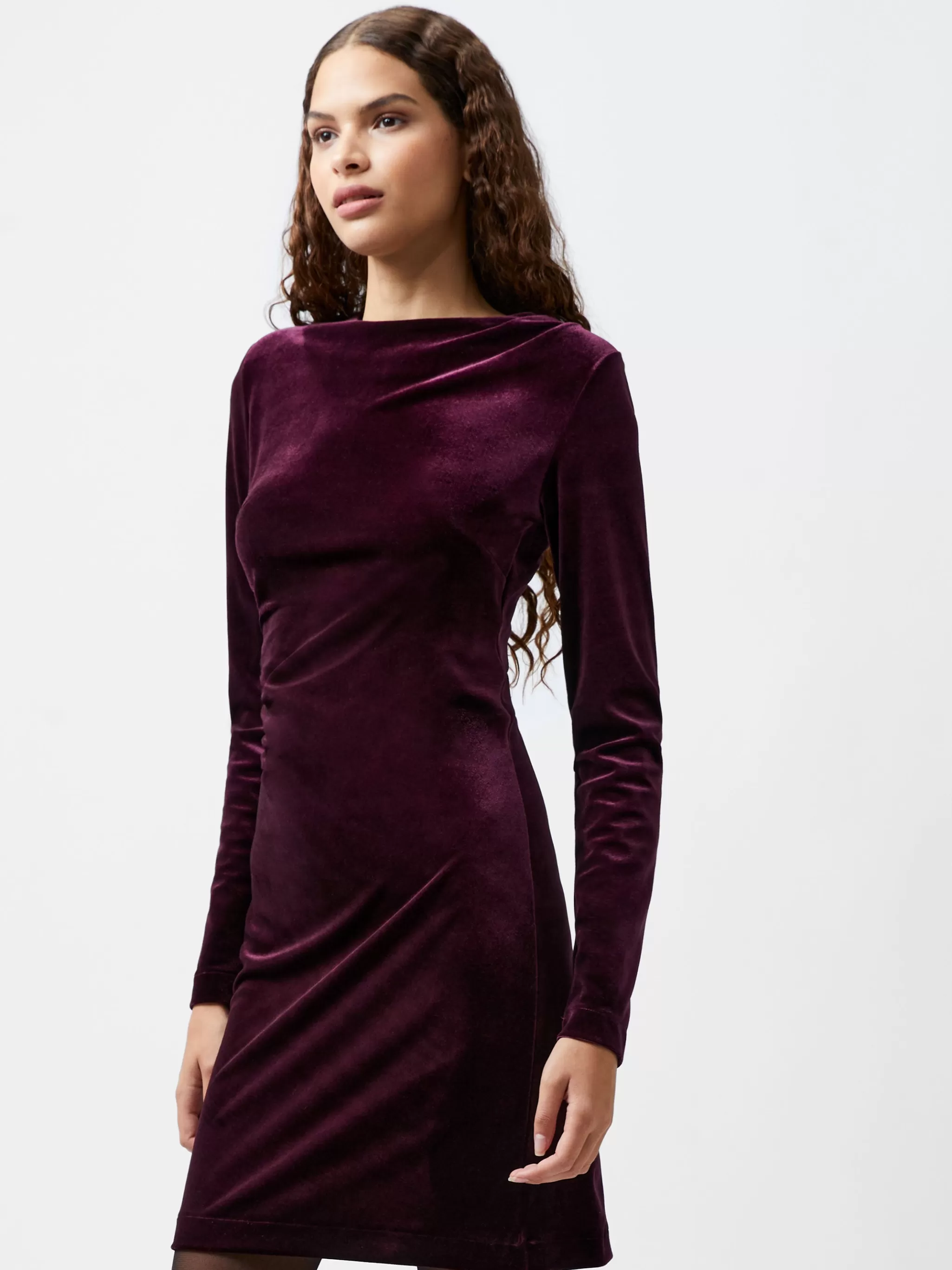 French Connection Dresses | Mini Dresses^Viola Velvet Long Sleeve Bodycon Mini Dress